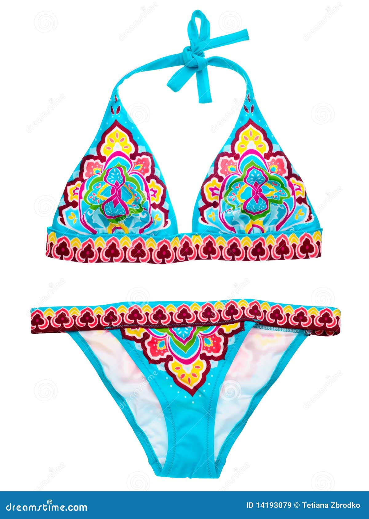 Swimsuit with pattern stock image. Image of pair, thong 14193079