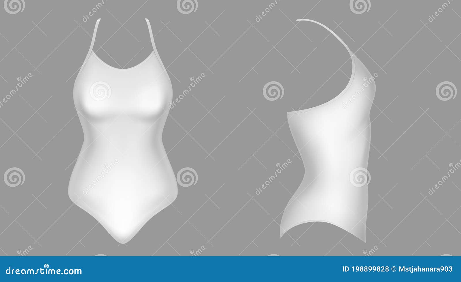 Download Swimwear Mockup, White Bathing Clothes Front Side Stock Vector - Illustration of clear, sign ...