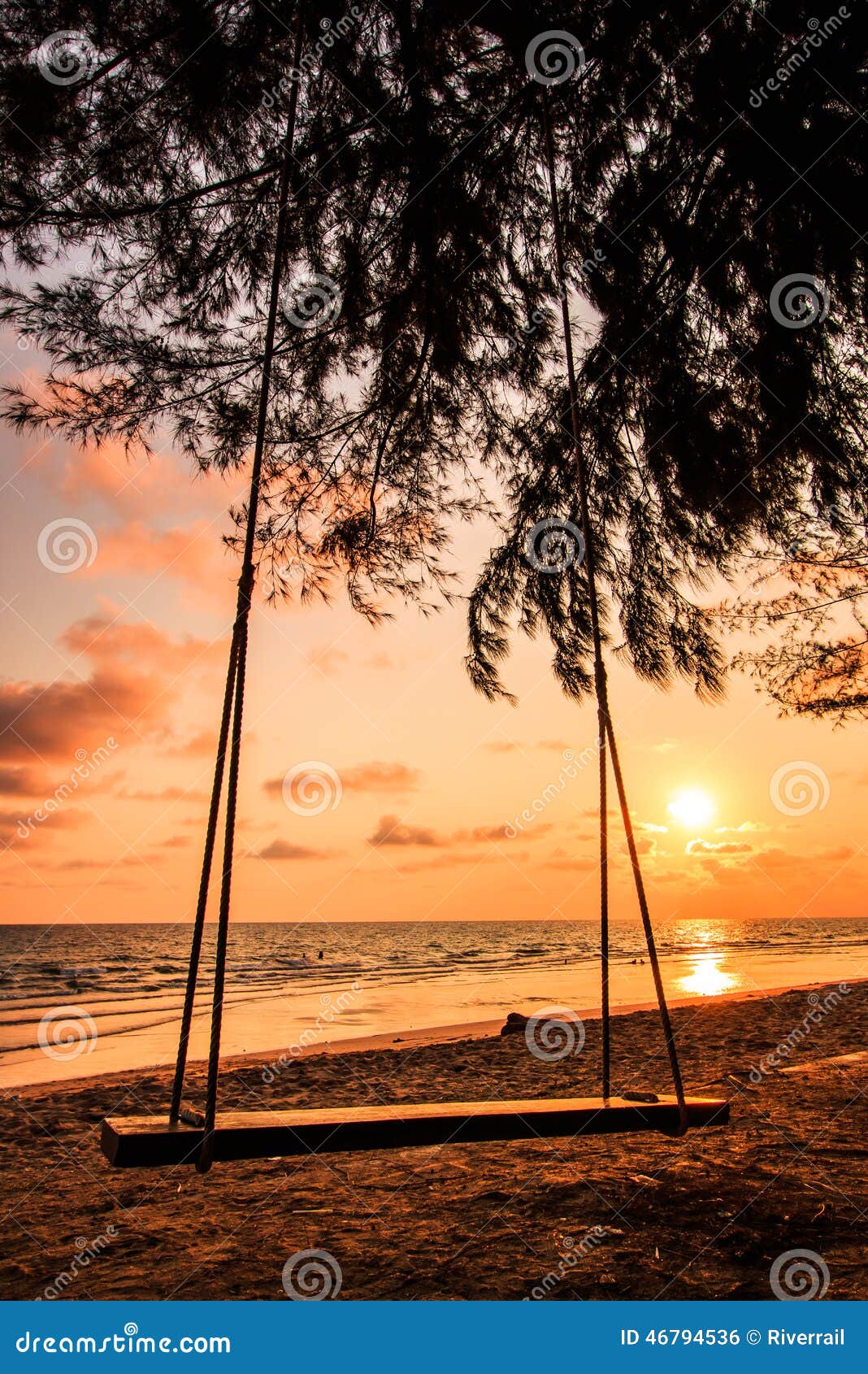 Swing at the beach stock photo. Image of resort, enjoy 46794536