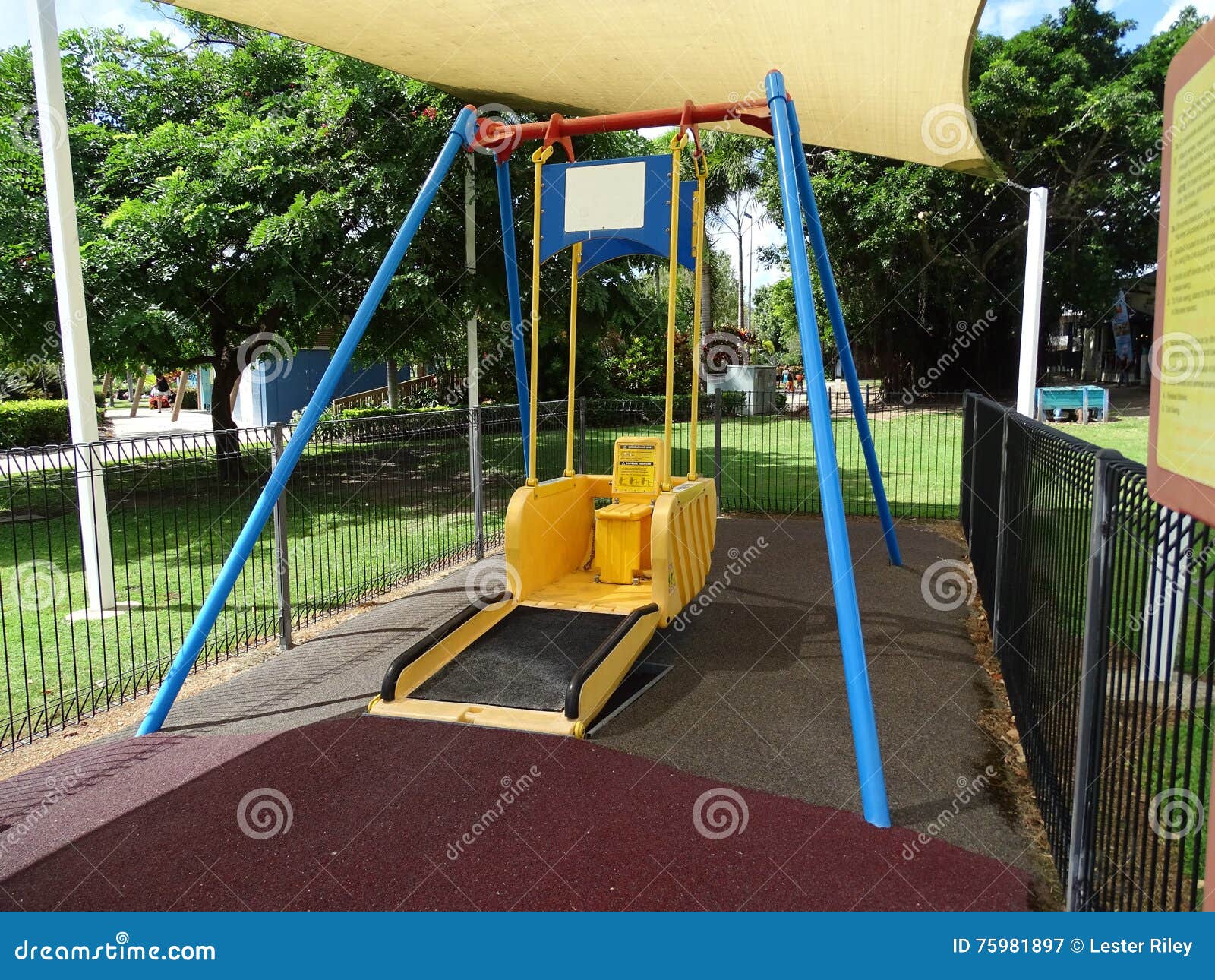 Swing For Handicapped People Stock Image Image Of Disabled Park