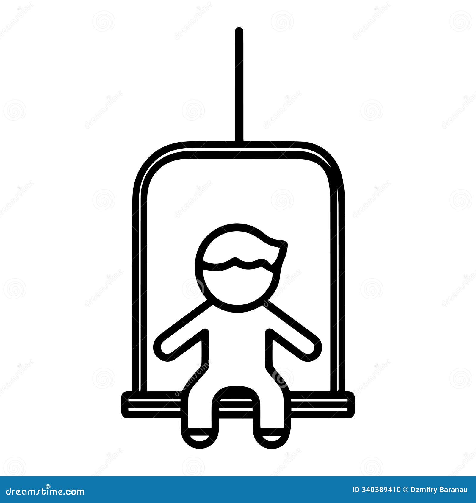 swing icon or modern line .  line art and icon  with bold outline. black and white pixel perfect minimalistic