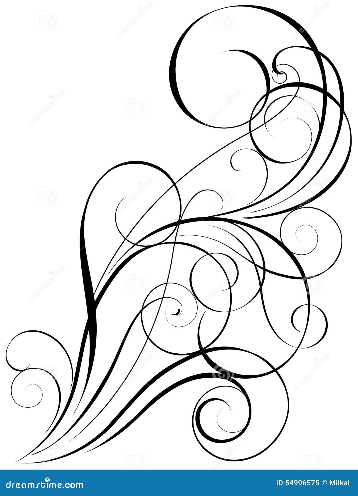 Swirl art design stock vector. Illustration of elements - 54996575