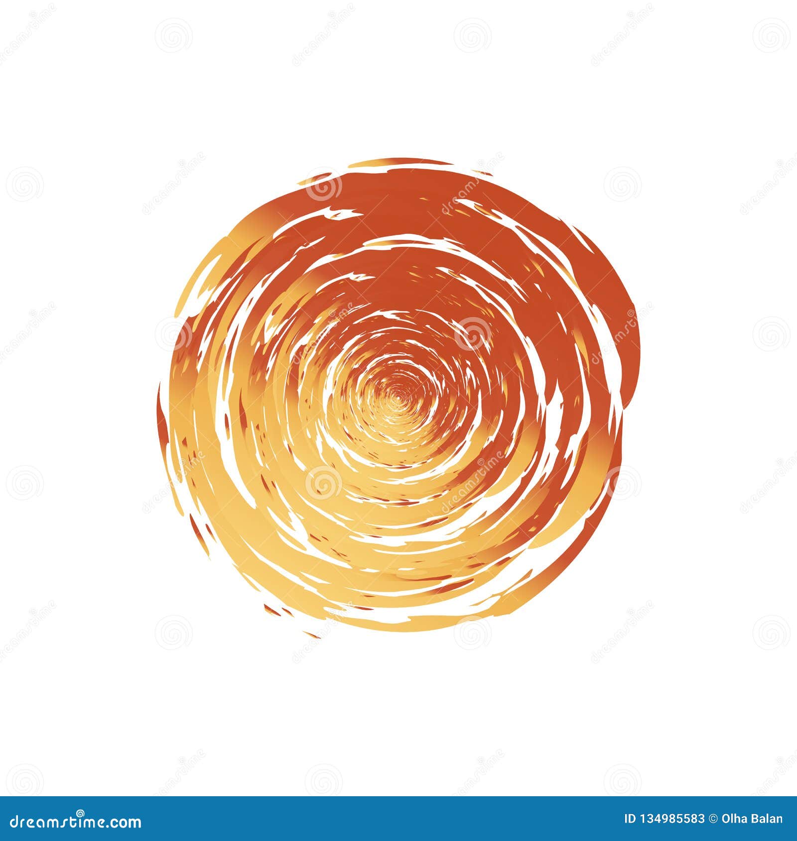 Swirl Fire Circle stock vector. Illustration of motion - 134985583