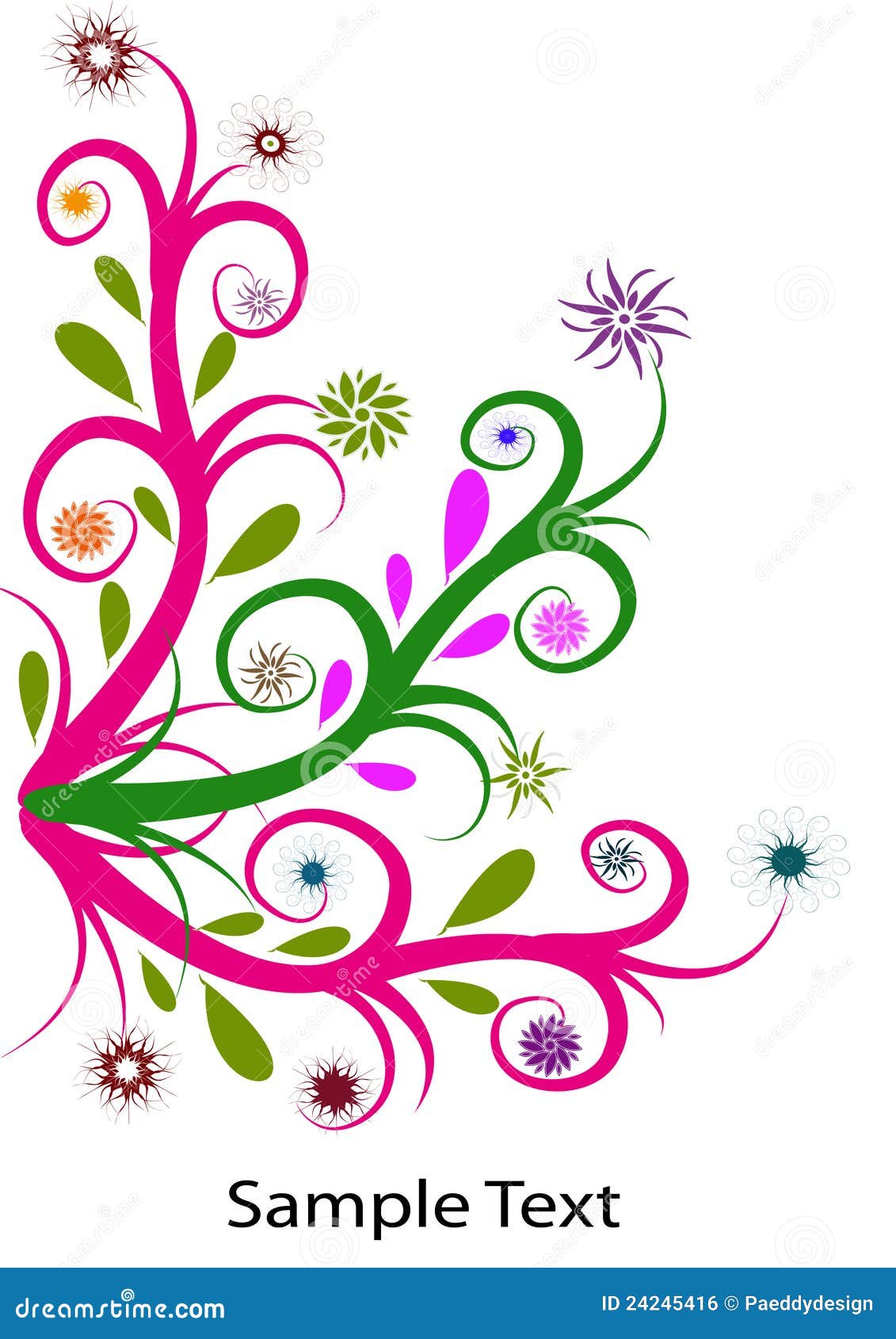 Swirl.flower stock vector. Illustration of abbildung - 24245416