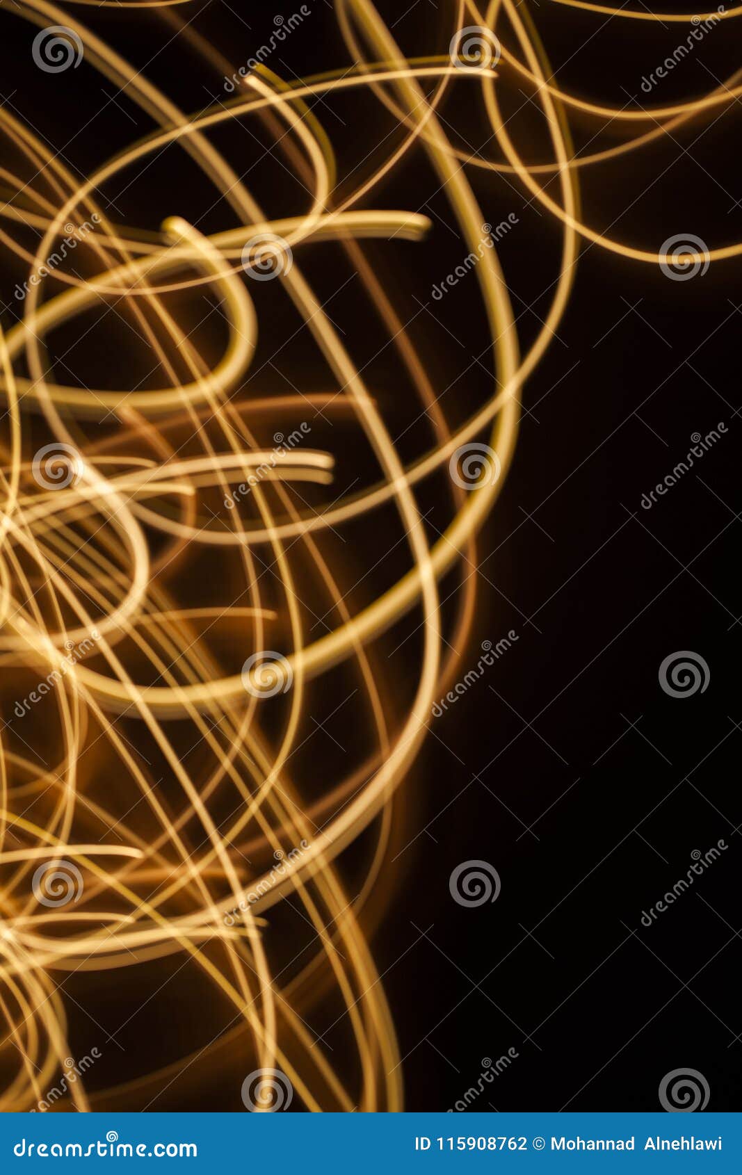 Swirl Sparkling Glowing Lines Background Stock Photo - Image of gold ...