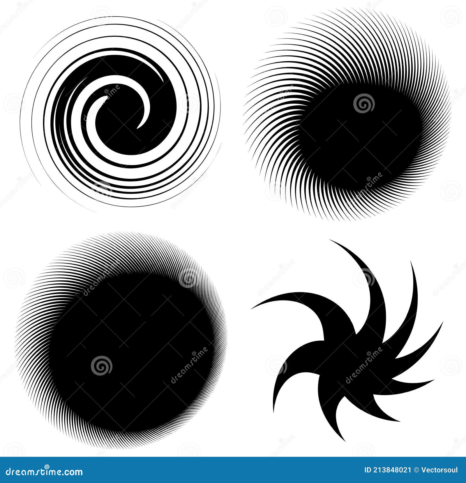 swirl, twirl, spiral , . motif with rotation, torsion effect