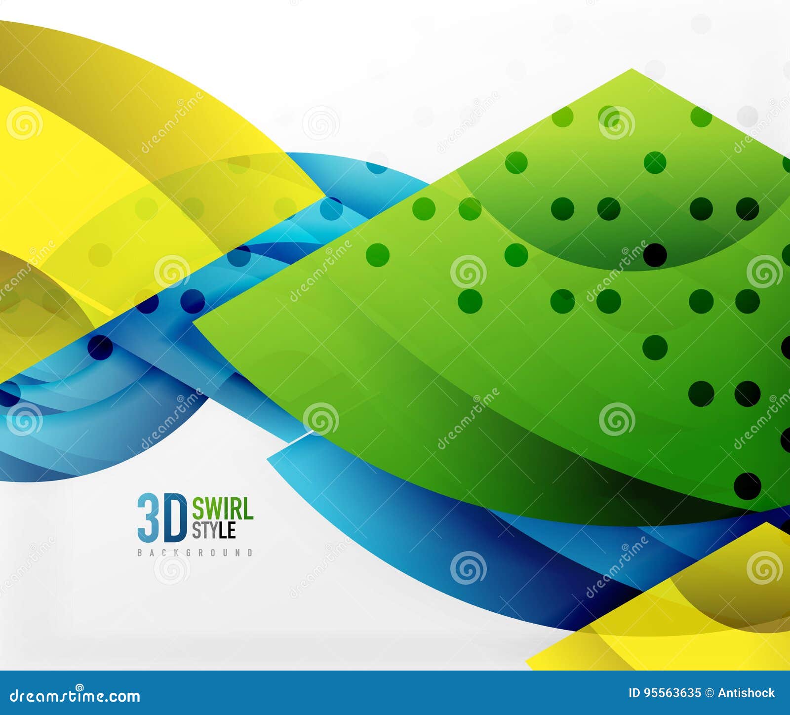 Download Swirl And Wave 3d Effect Objects, Abstract Template Vector Design Stock Vector - Illustration of ...