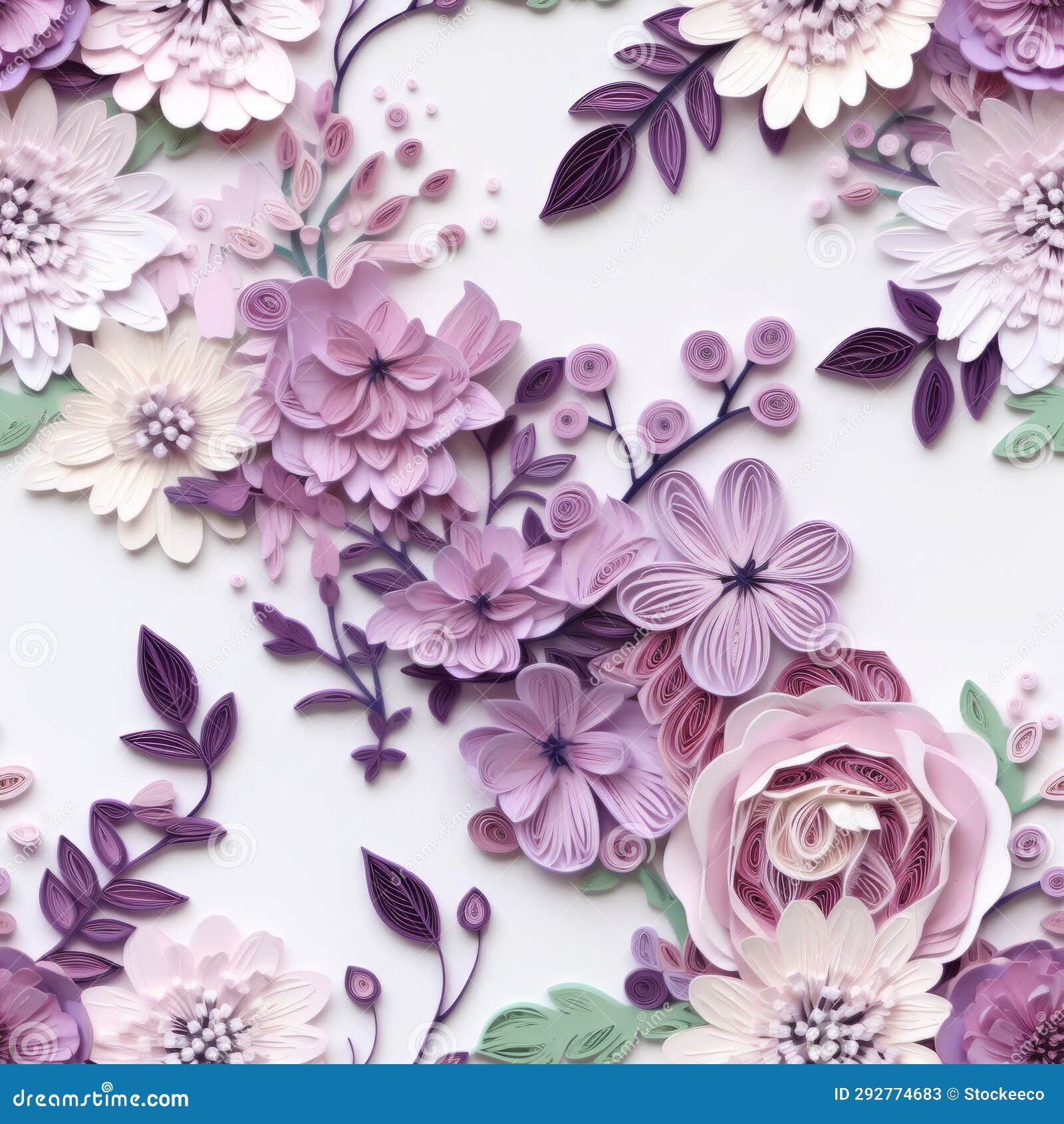 swirling paper flowers: realistic and hyper-detailed renderings