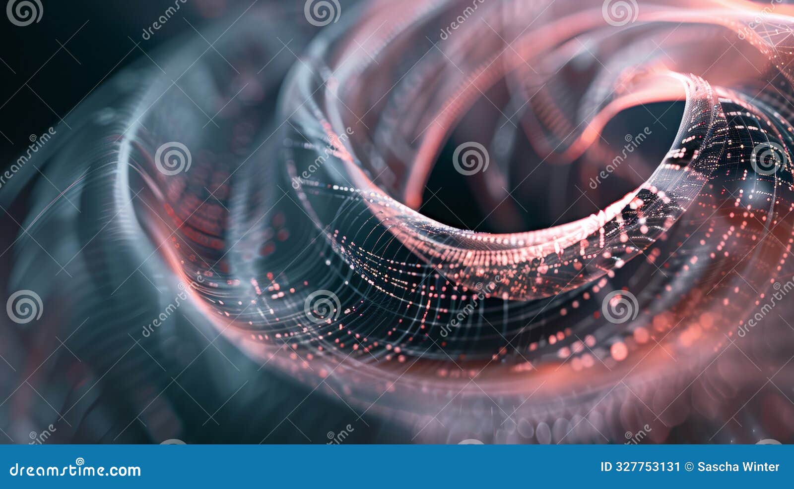swirling vortex of data flow. generative ai