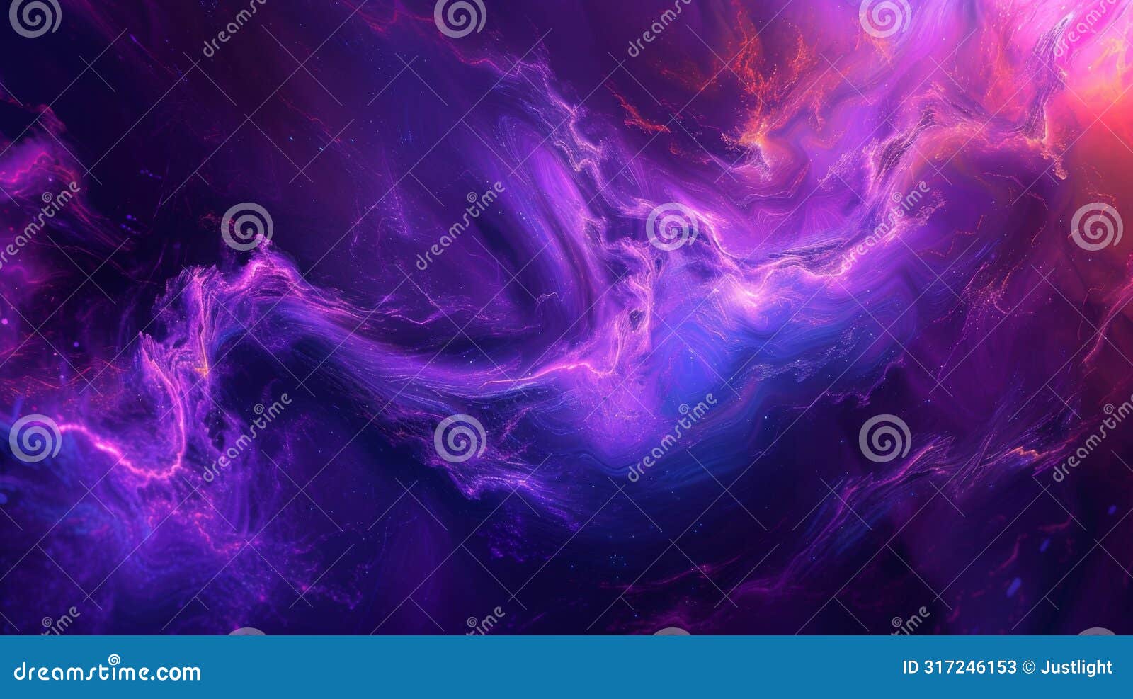 swirls of phosphorescent purples and blazing magentas dominate the ultraviolet spectrum revealing the otherworldly