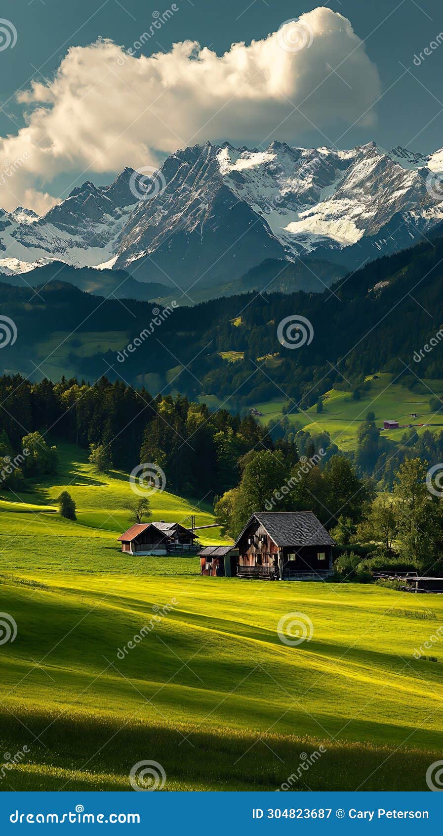 Swiss Alps A Majestic Landscape Of Hidden Villages And Towering Stock Illustration Swiss Alps A Majestic Landscape Of Hidden Villages And Towering Stock Illustration