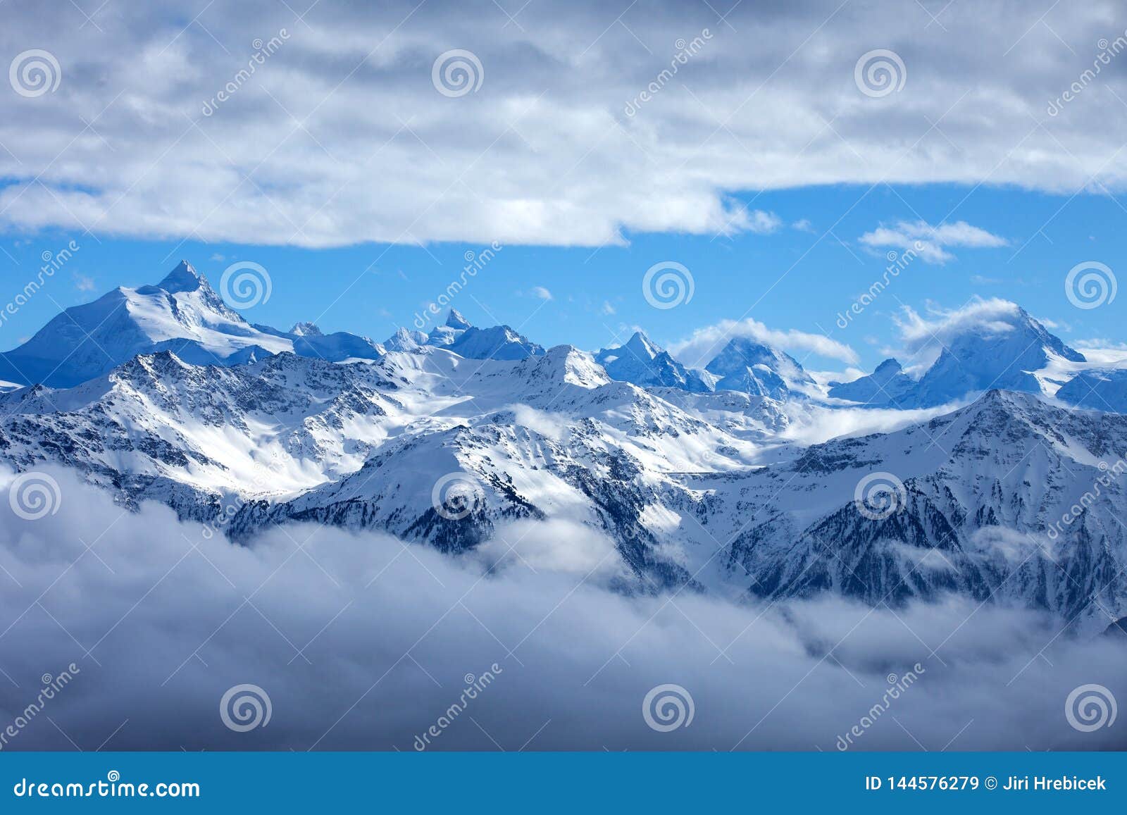 Swiss Alps Scenery. Winter Mountains. Beautiful Nature Scenery in Winter.  Mountain Covered by Snow, Glacier Stock Image - Image of blue, outdoors:  144576279