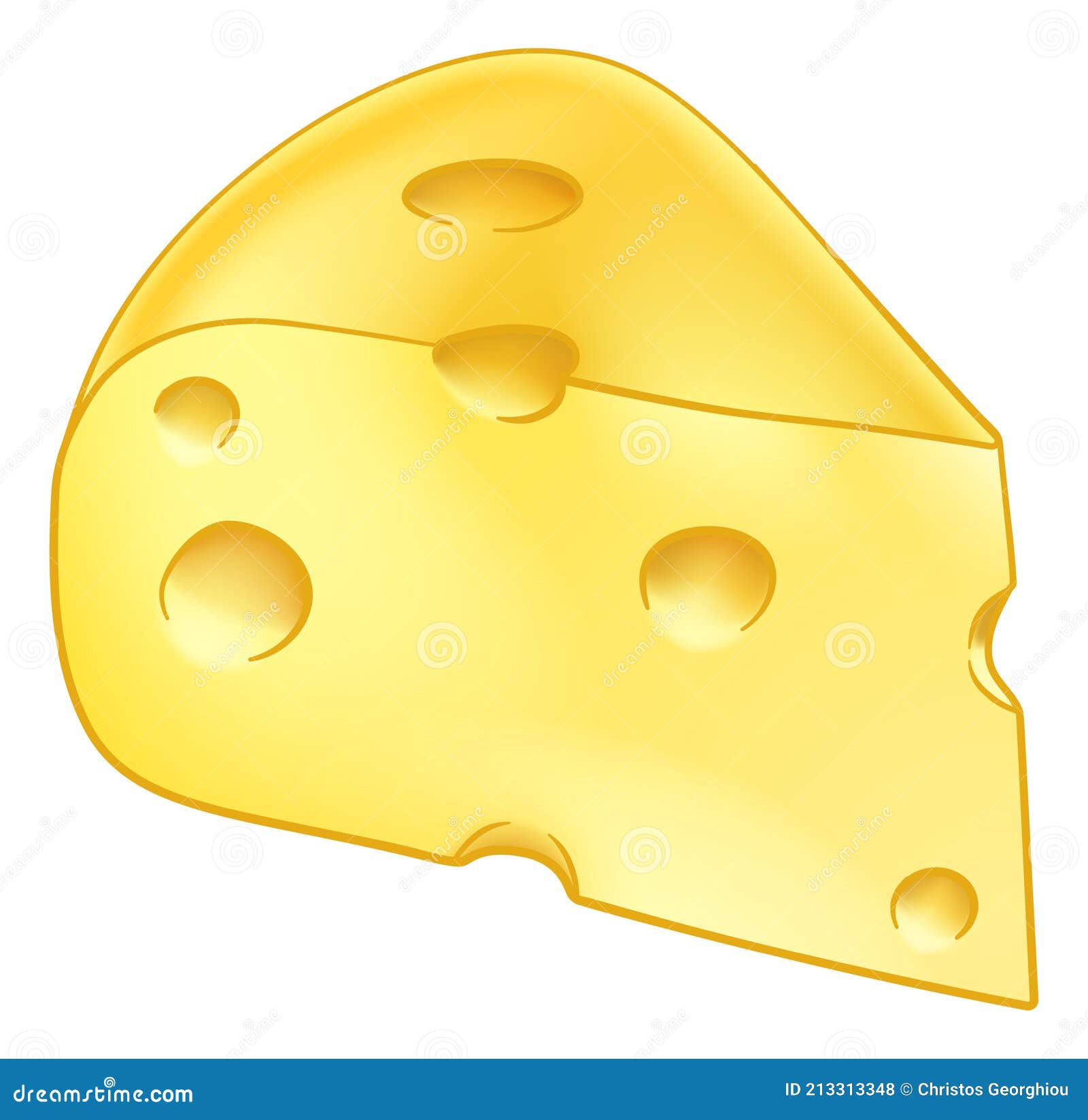 Swiss Cheese Cartoon Illustration Stock Vector - Illustration of triangle,  food: 213313348