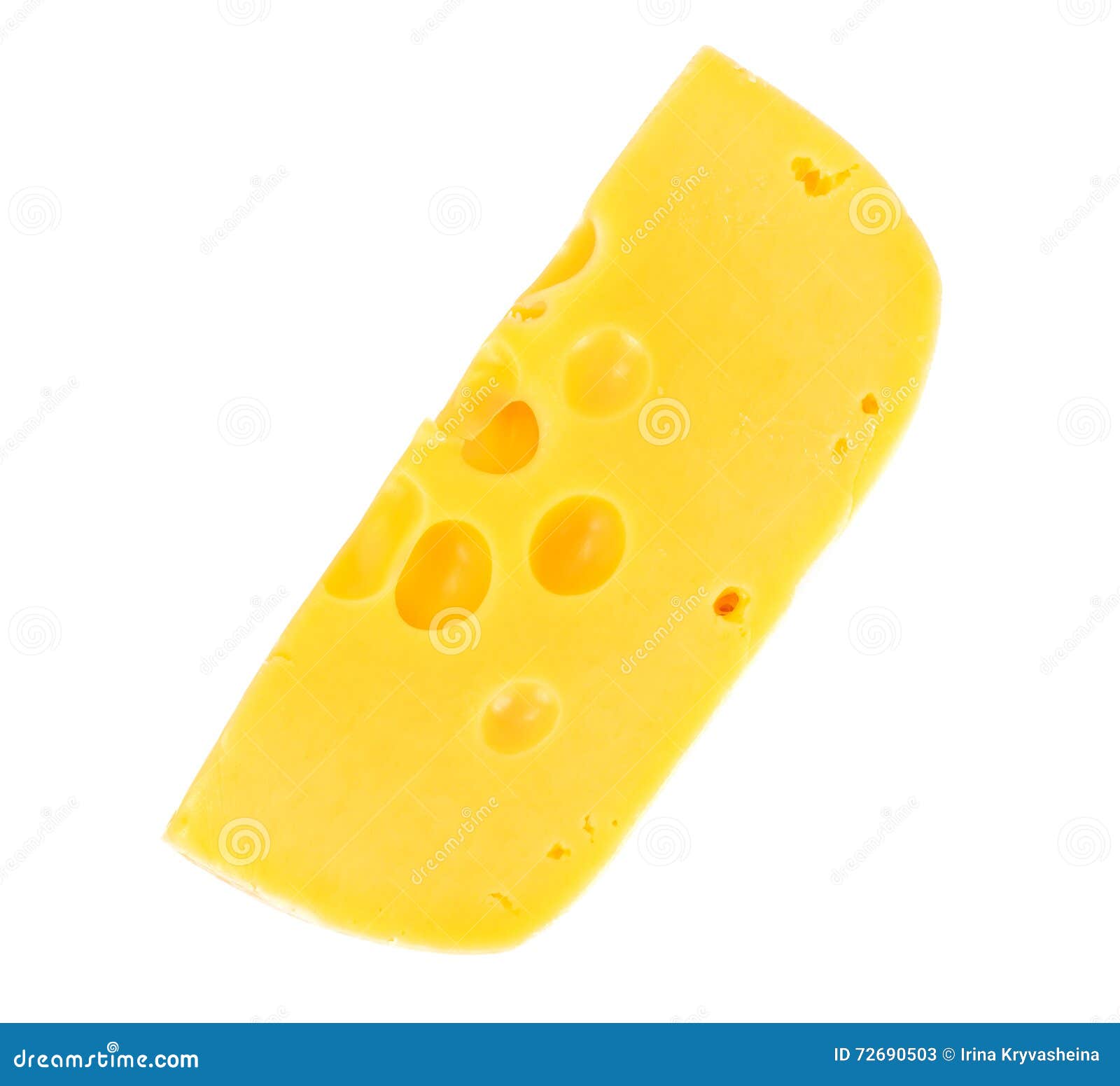 Swiss Cheese Isolated on White Background Stock Image Image of macro