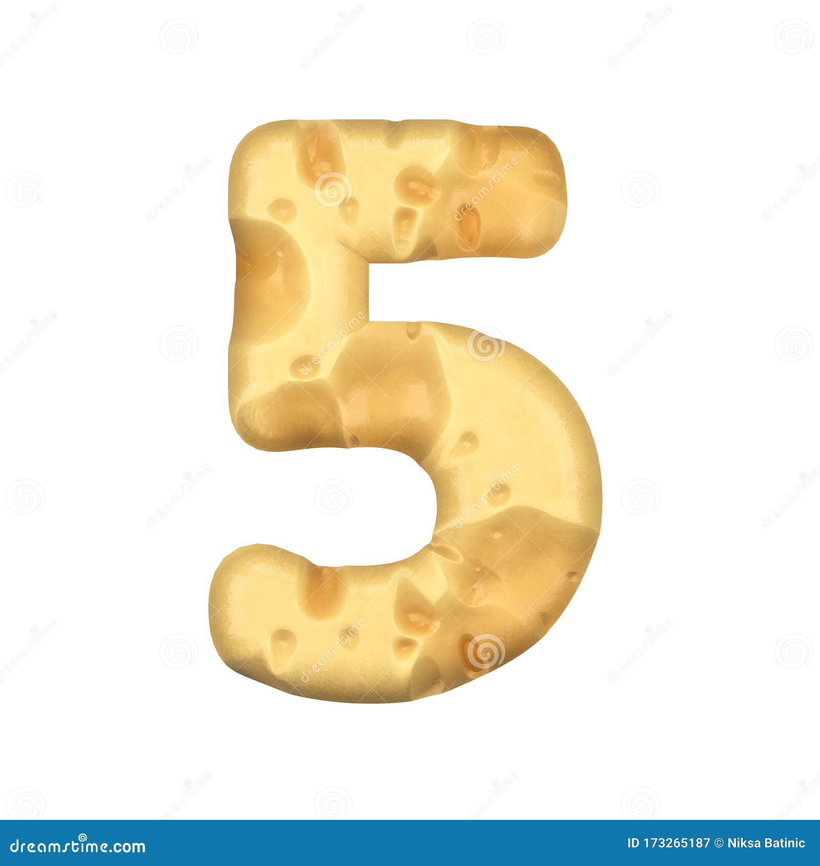 Swiss Cheese Letter 3D Render Stock Illustration Illustration of