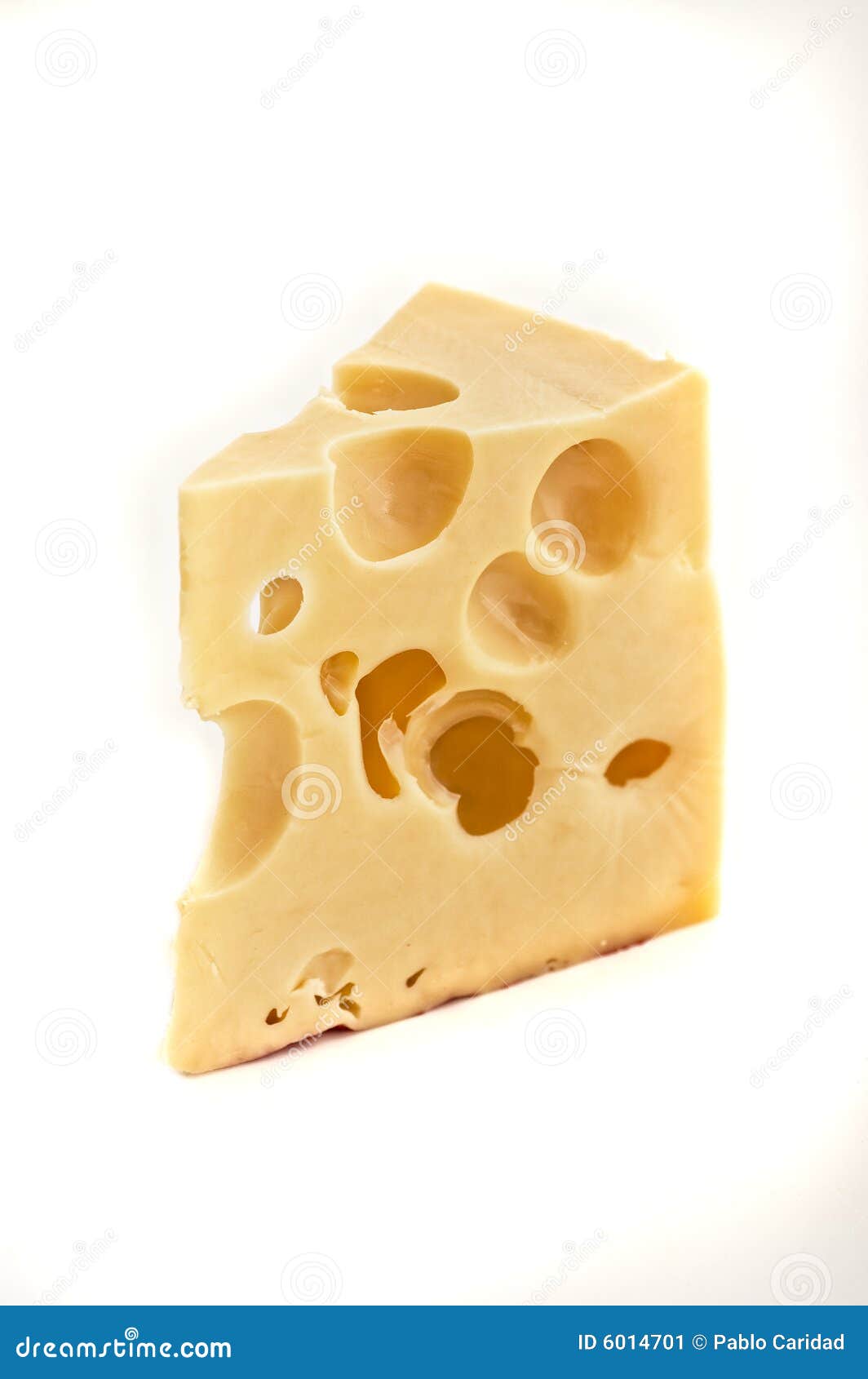 Swiss cheese over white stock image. Image of studio, background 6014701