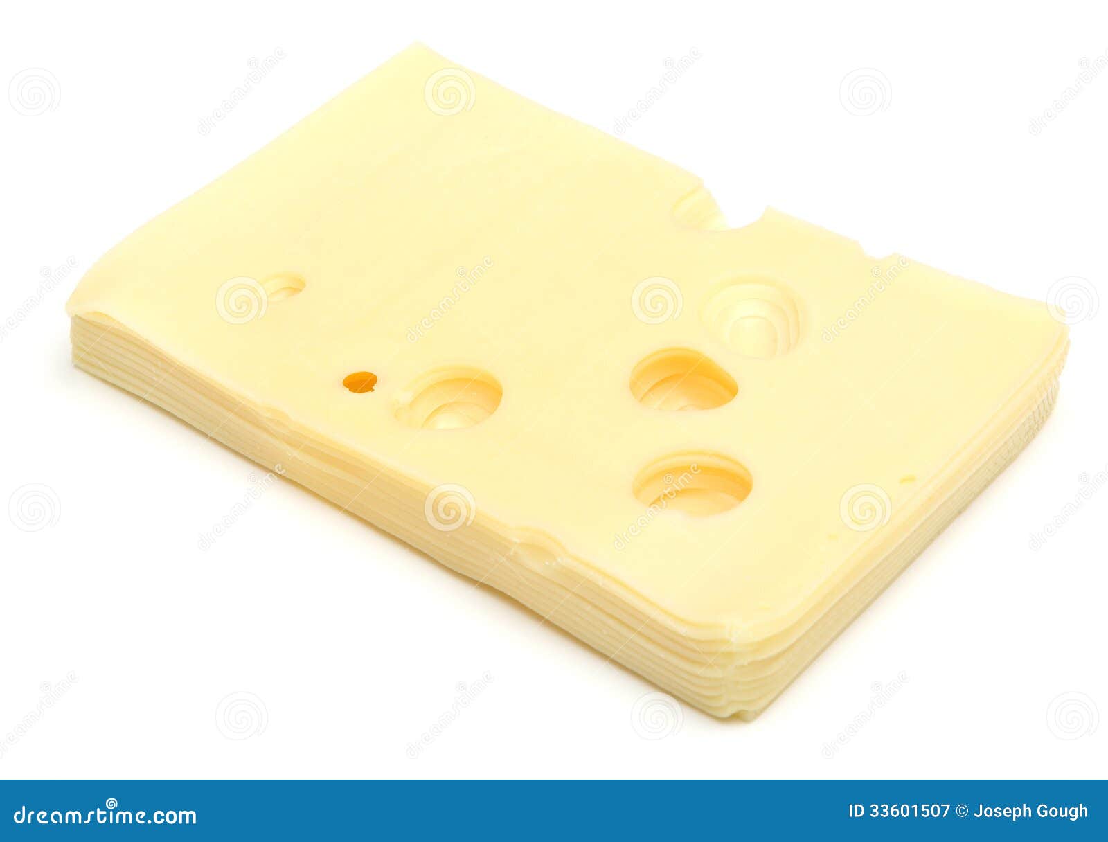 Swiss Cheese Slices stock image. Image of white, cheese 33601507