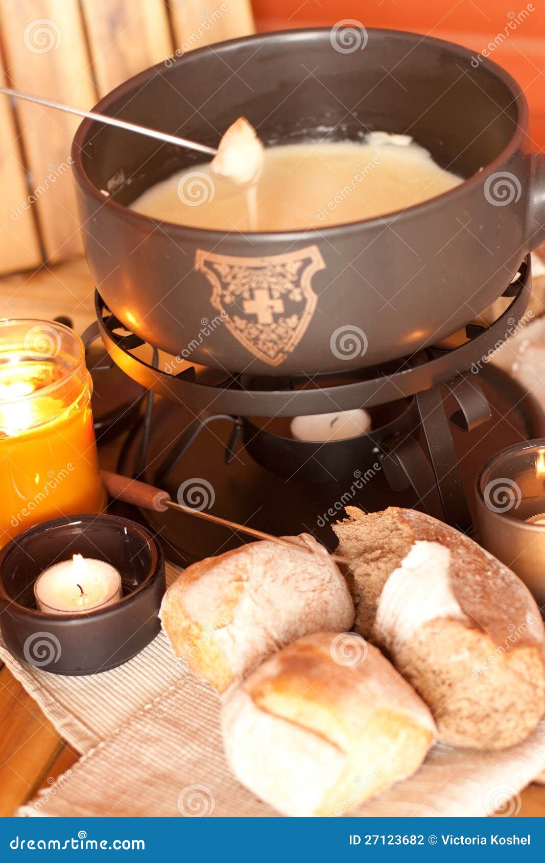 Swiss Fondue stock photo. Image of candles, cuisine, cold - 27123682