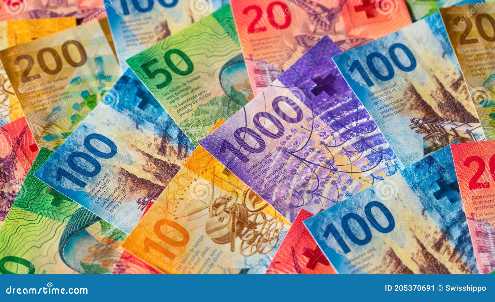 Swiss francs stock image. Image of exchange, credit 205370691