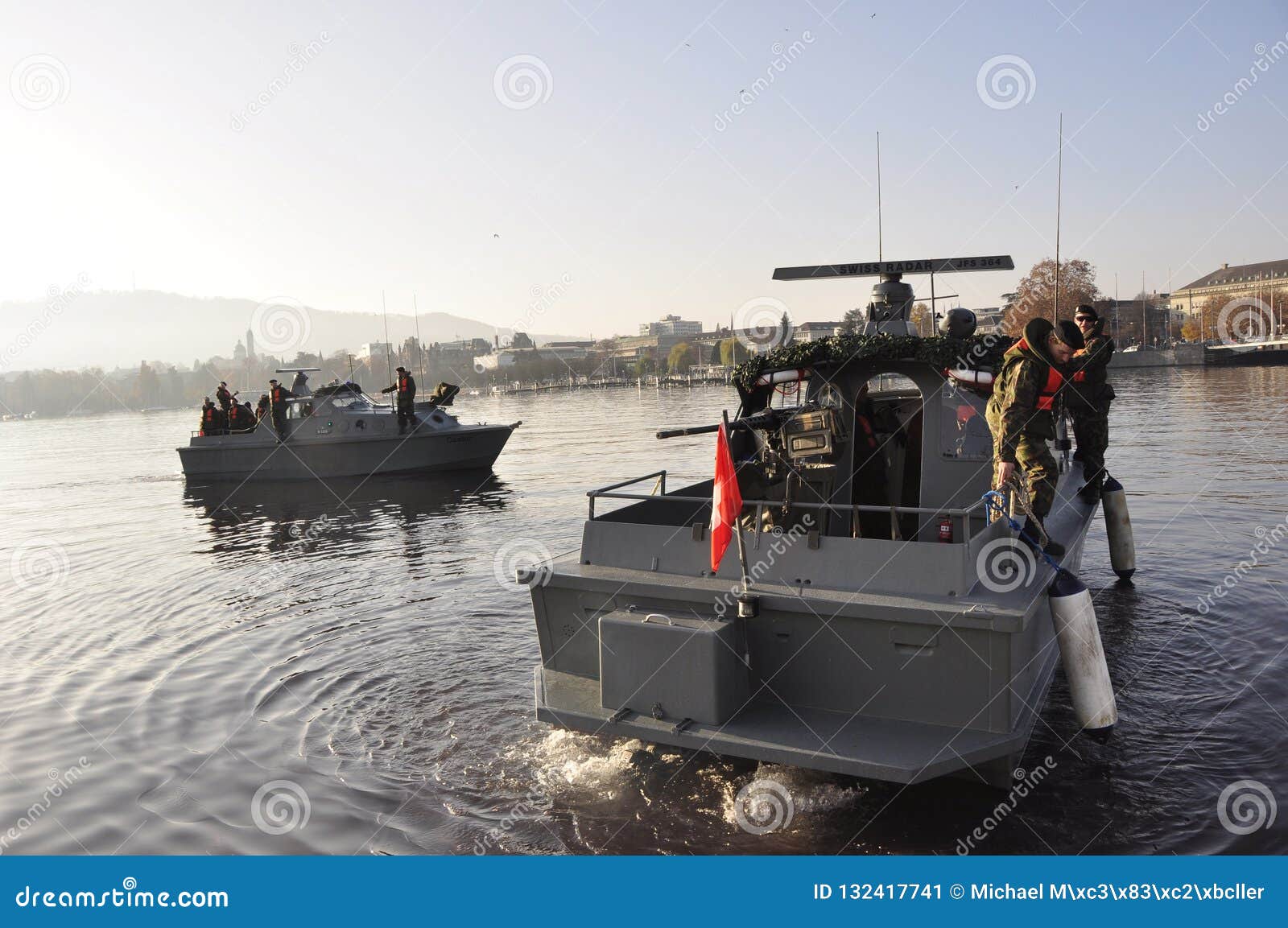 The Swiss Marine Has Ten Boats. the Marine Soldiers are Posing I Editorial  Photo - Image of boats, editorial: 132417741