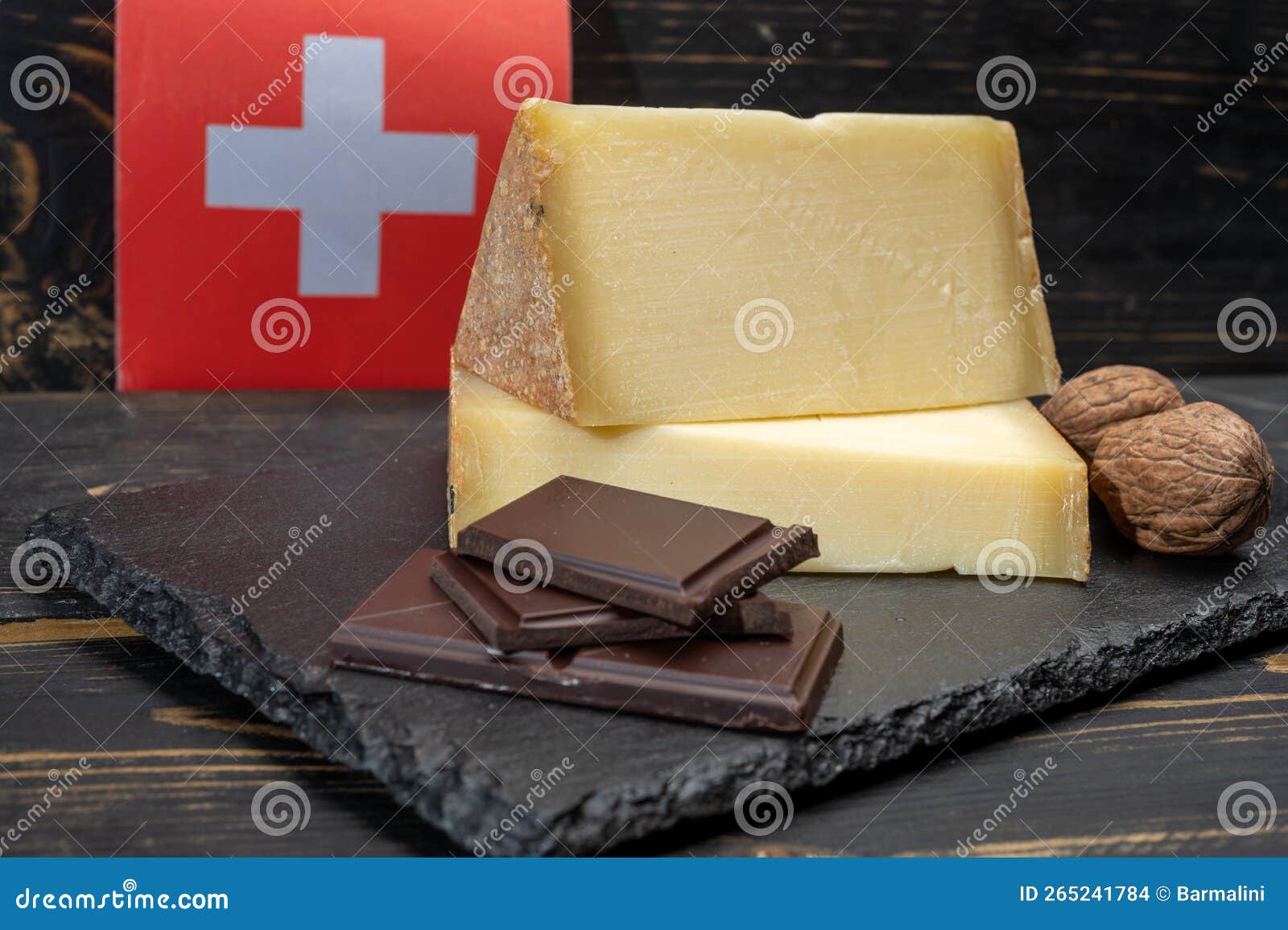 Swiss chocolate flag Banque de photographies et d'images à haute