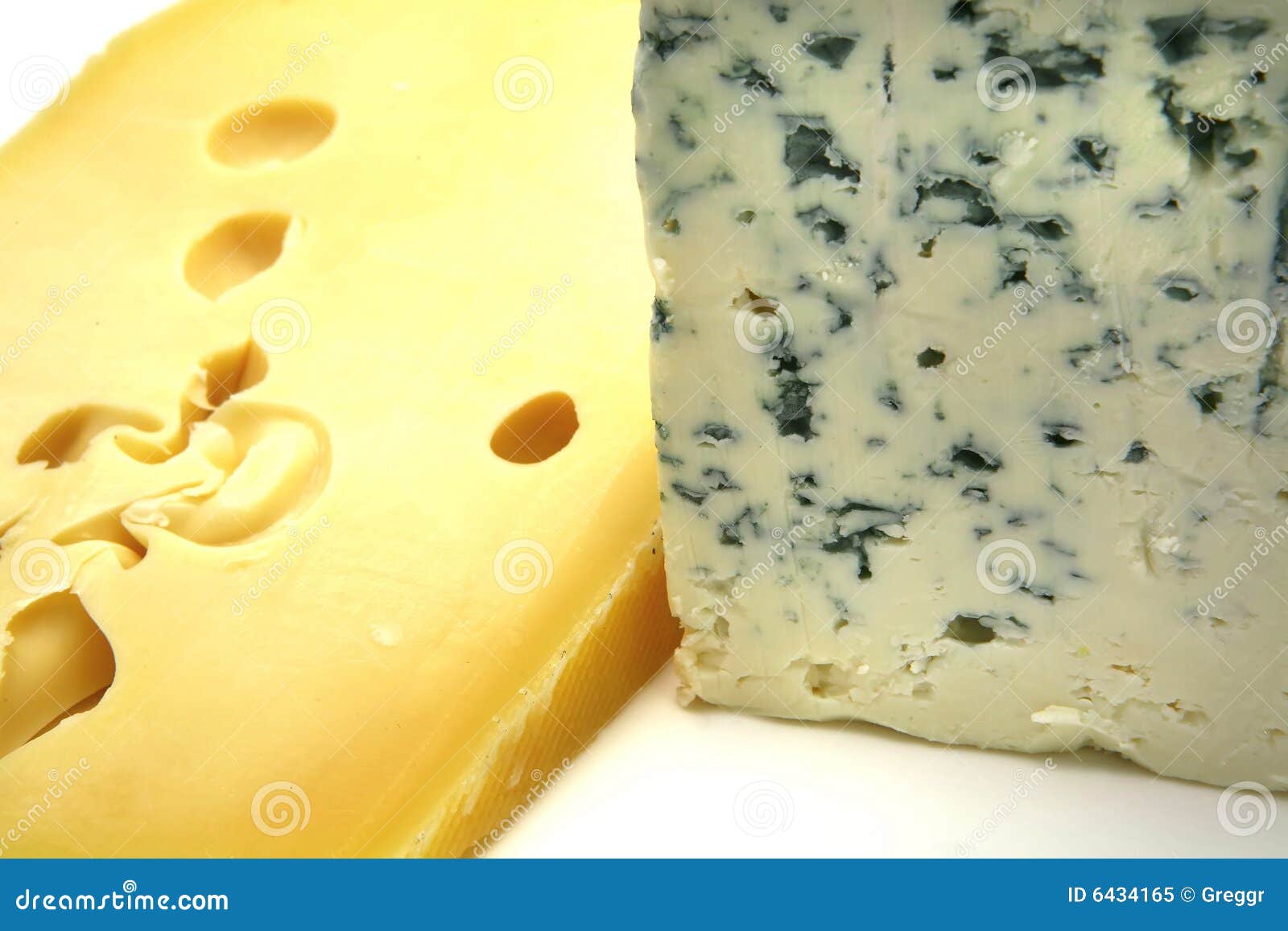 Swiss and Roquefort Cheeses Stock Image Image of hole, fern 6434165