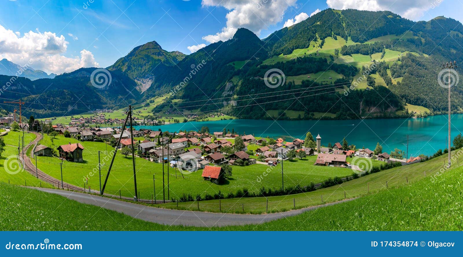 swiss village lungern, switzerland