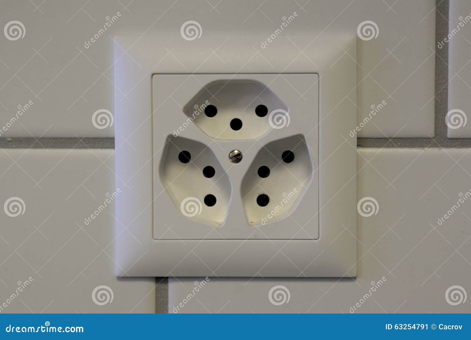 Swiss Wall Outlet Stock Photo Image 63254791