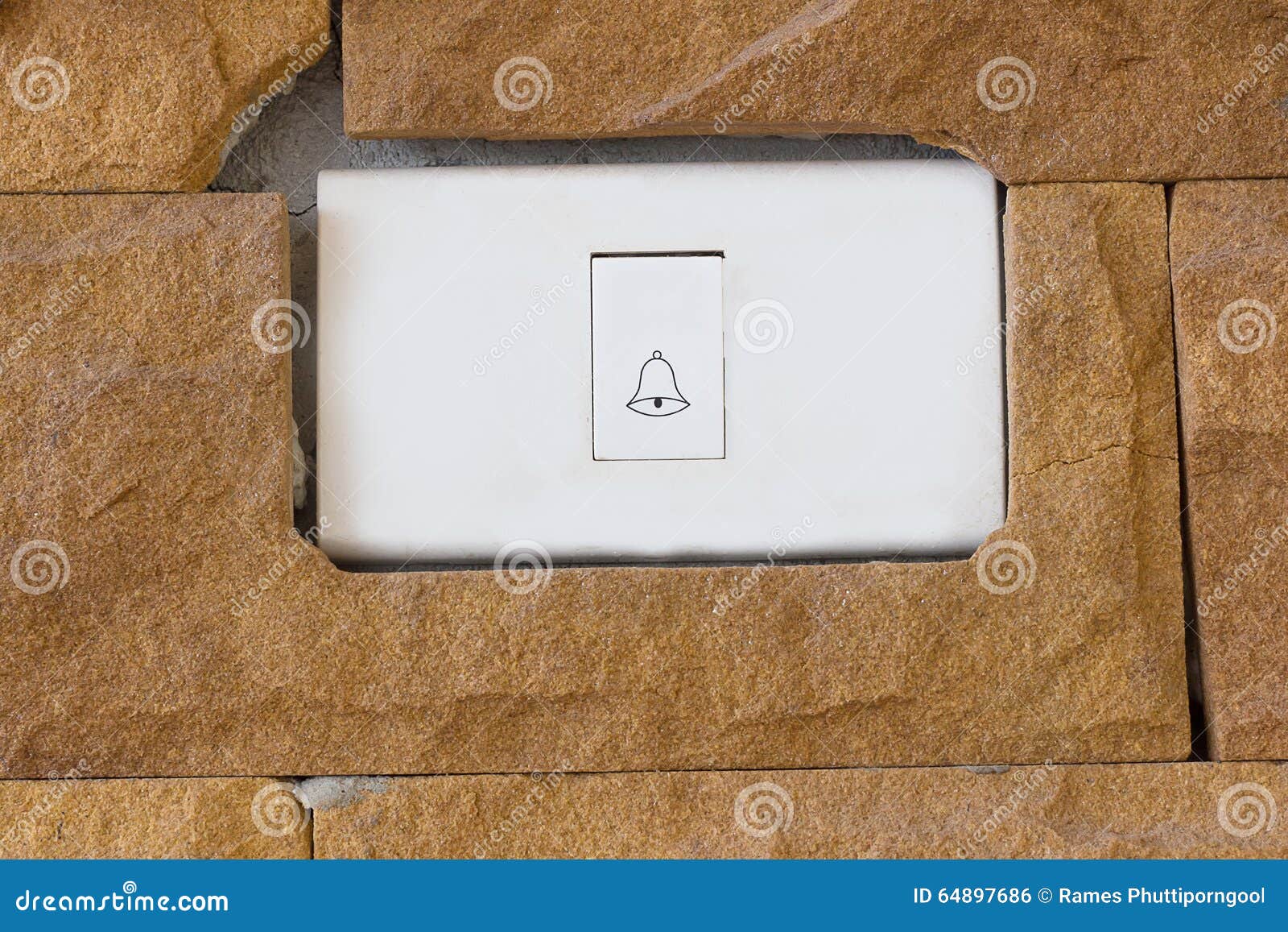 Switch ring in the wall. stock photo. Image of modern 64897686
