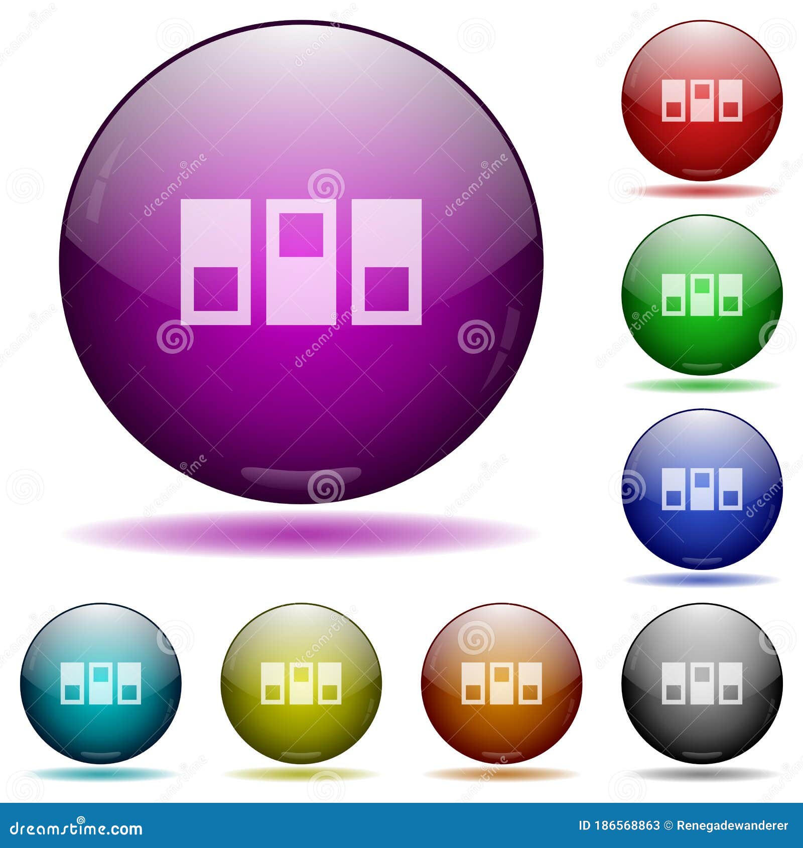 switchboard glass sphere buttons