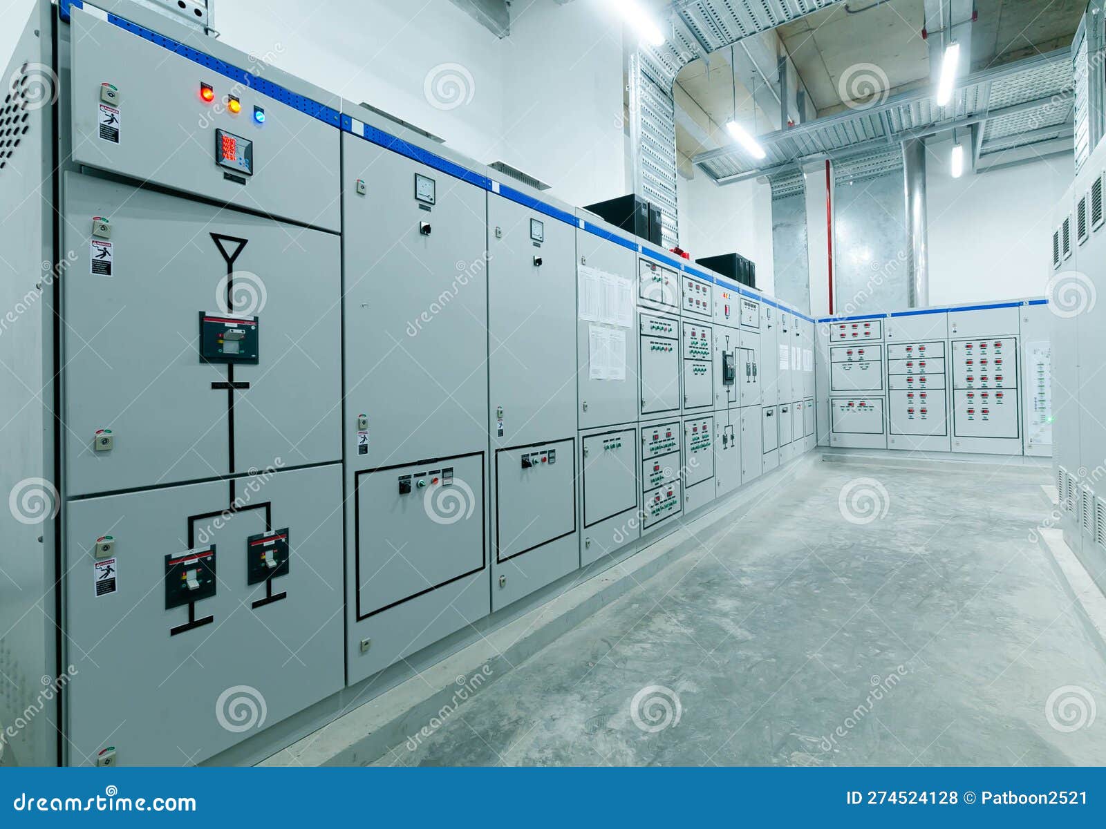 Switchgear,Industrial Electrical Switch Panel at Substation of Power