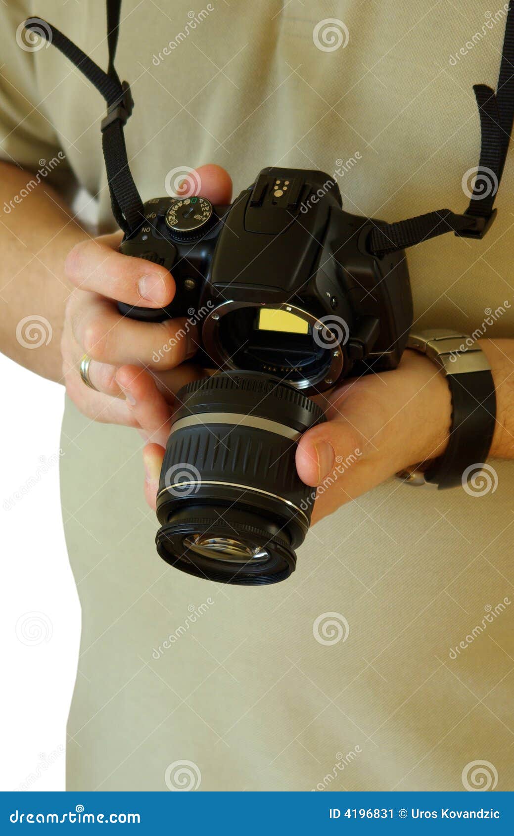 Switching Lenses on Digital Camera Stock Image Image of mirror