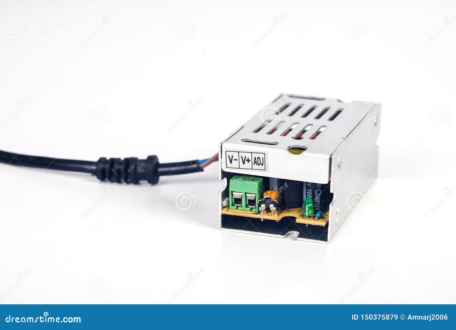 Switching Power Supply AC To DC Isolated on the White Stock Image