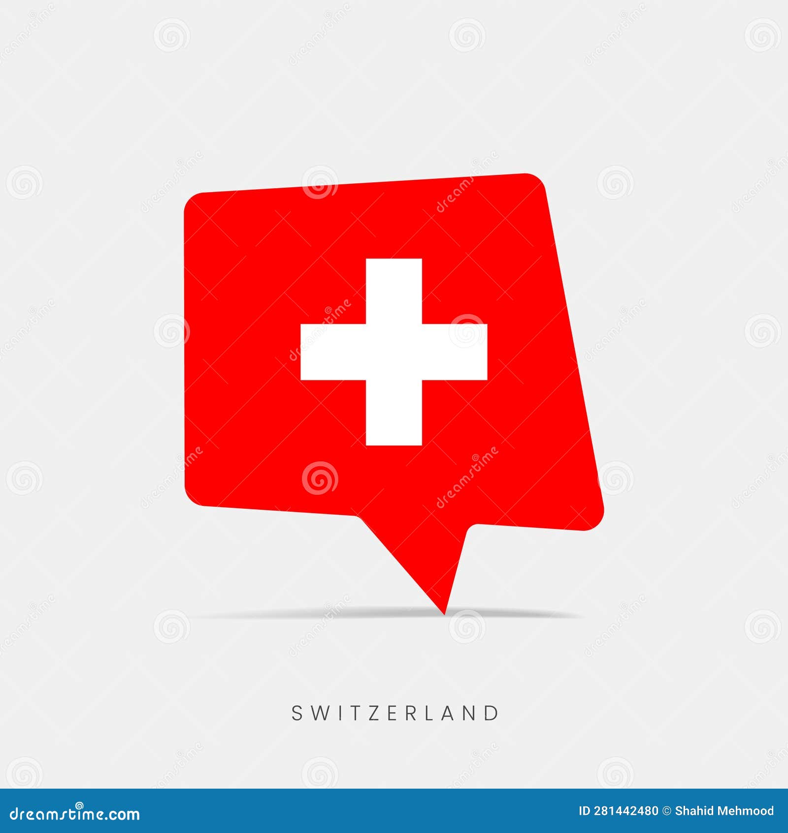 Switzerland Flag Bubble Chat Icon Stock Vector Illustration of flag, travel 281442480