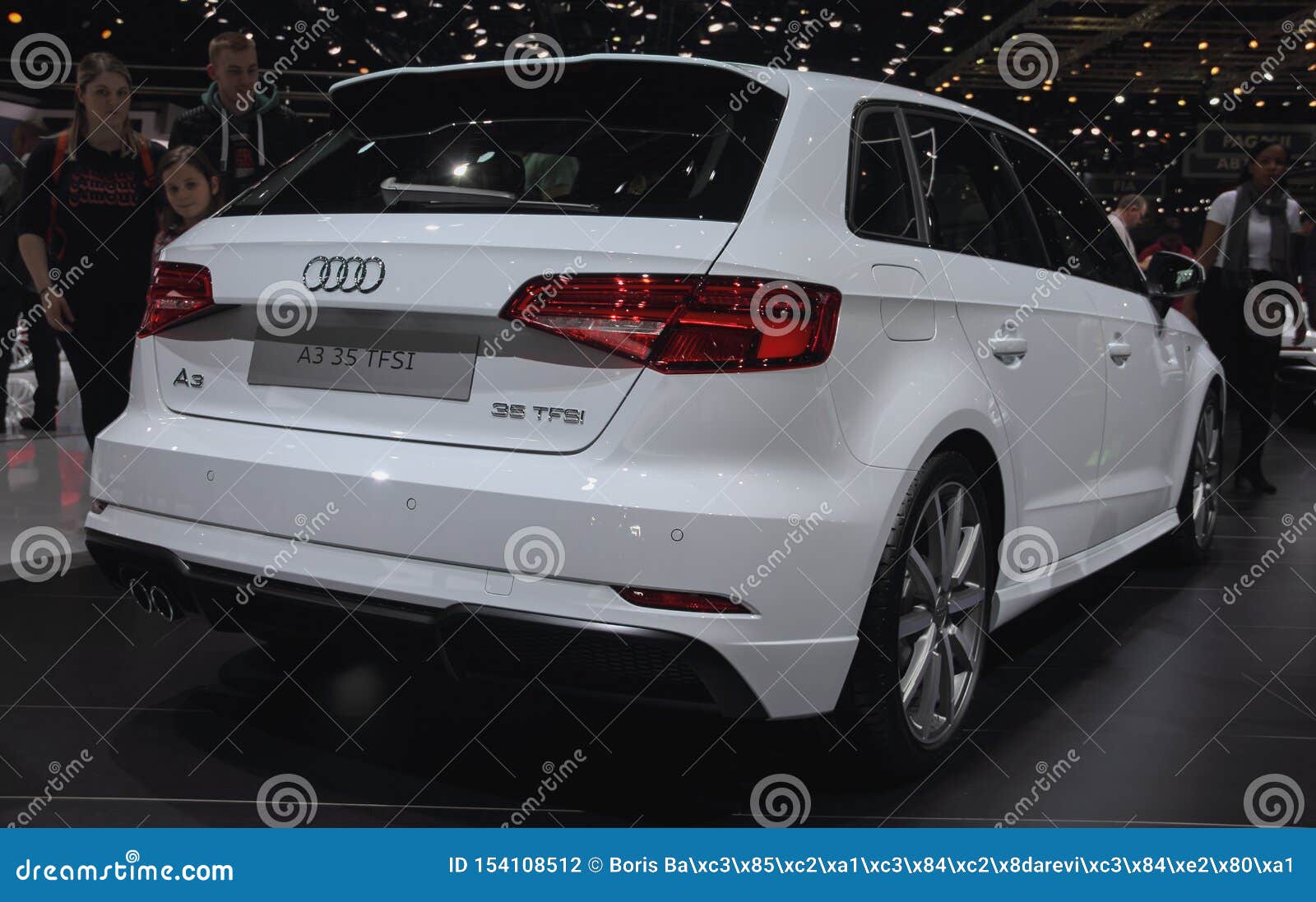Switzerland; Geneva; March 10, 2019; Audi A3 35 TFSI, Rear View; the 89th  International Motor Show in Geneva from 7th To 17th of Editorial  Photography - Image of technology, tfsi: 154108512