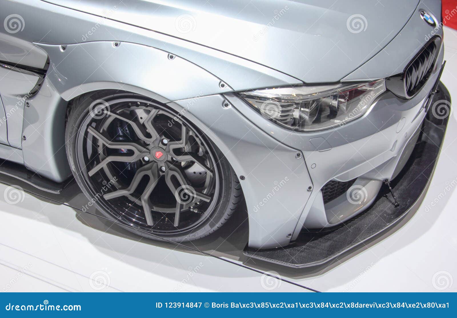 Switzerland; Geneva; March 8, 2018; The Liberty Walk Bmw M4 Right Front  Wheel; The 88Th International Motor Show In Geneva From 8 Editorial  Photography - Image Of Motor, Bumper: 123914847