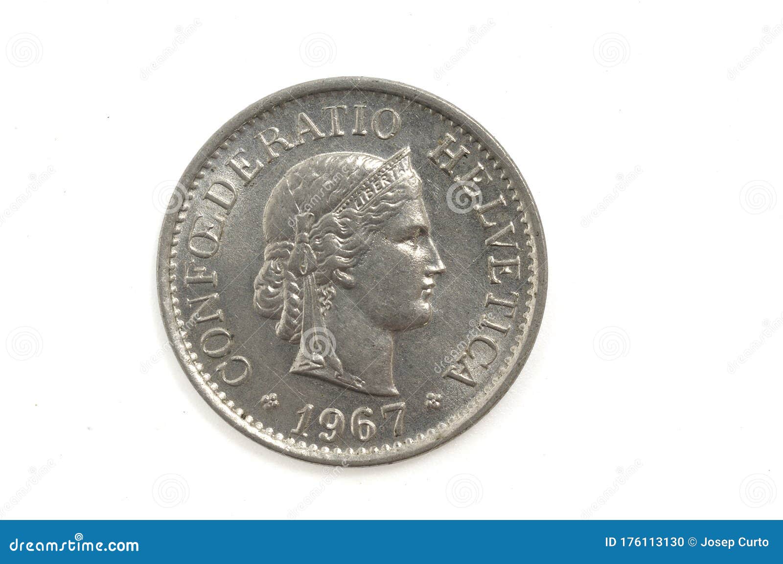 10 Switzerland Helvetica Coin 1967 Stock Photo - Image of closeup,  currency: 176113130