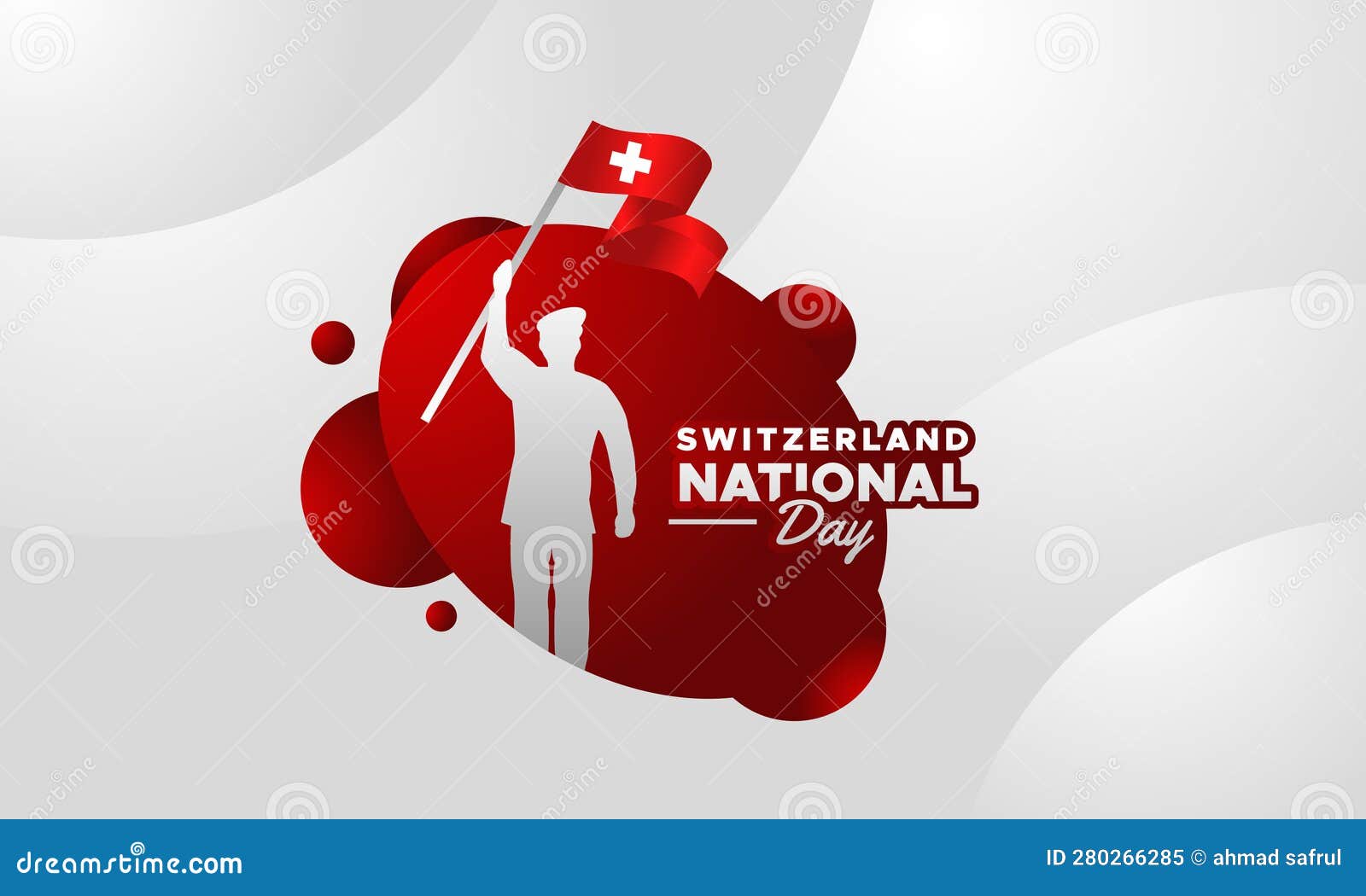 Switzerland National Day Celebration Event Vector Design Stock Vector Illustration of