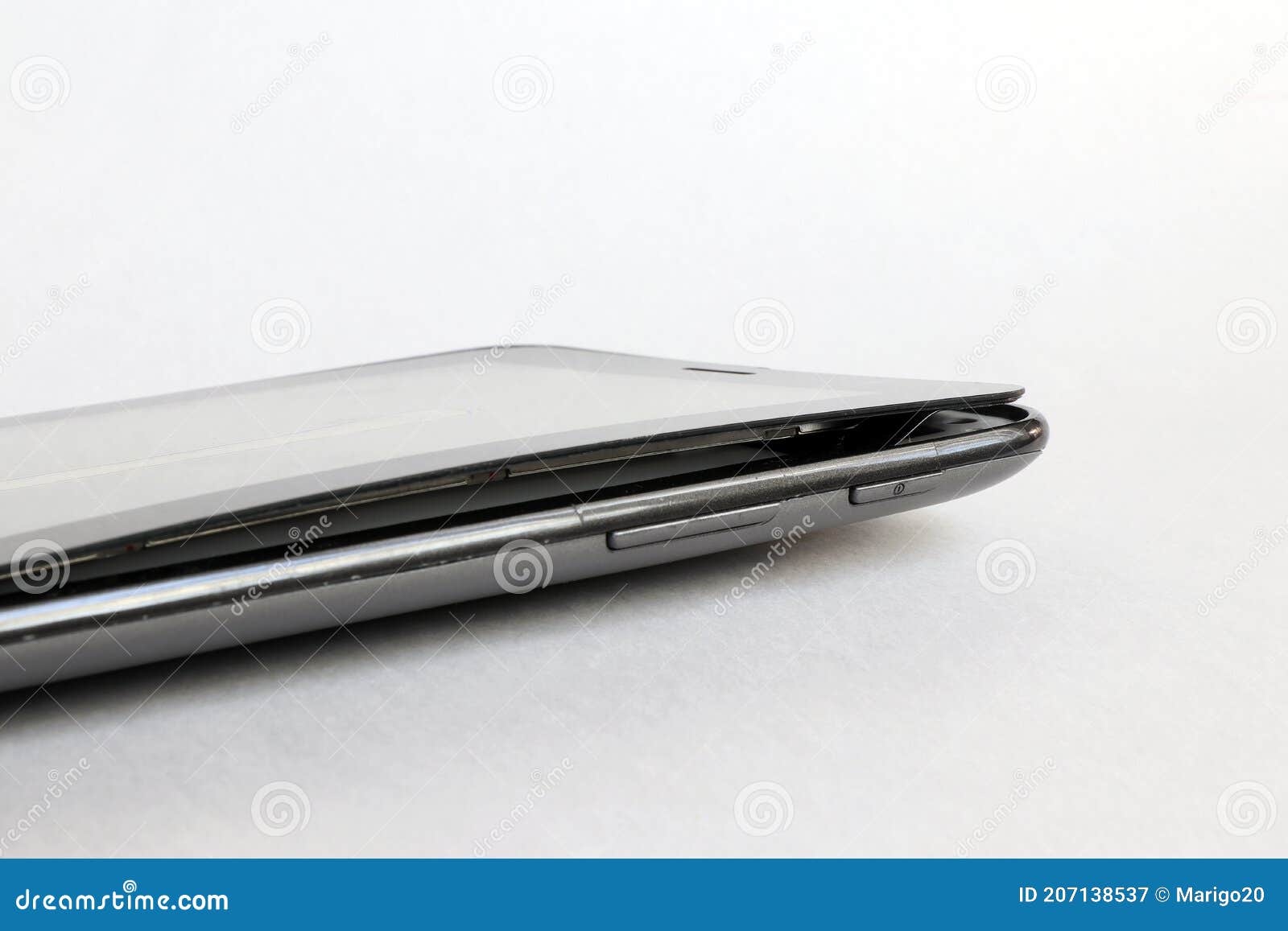 A Bloated Tablet on a Light Background. Stock Image Image of smart