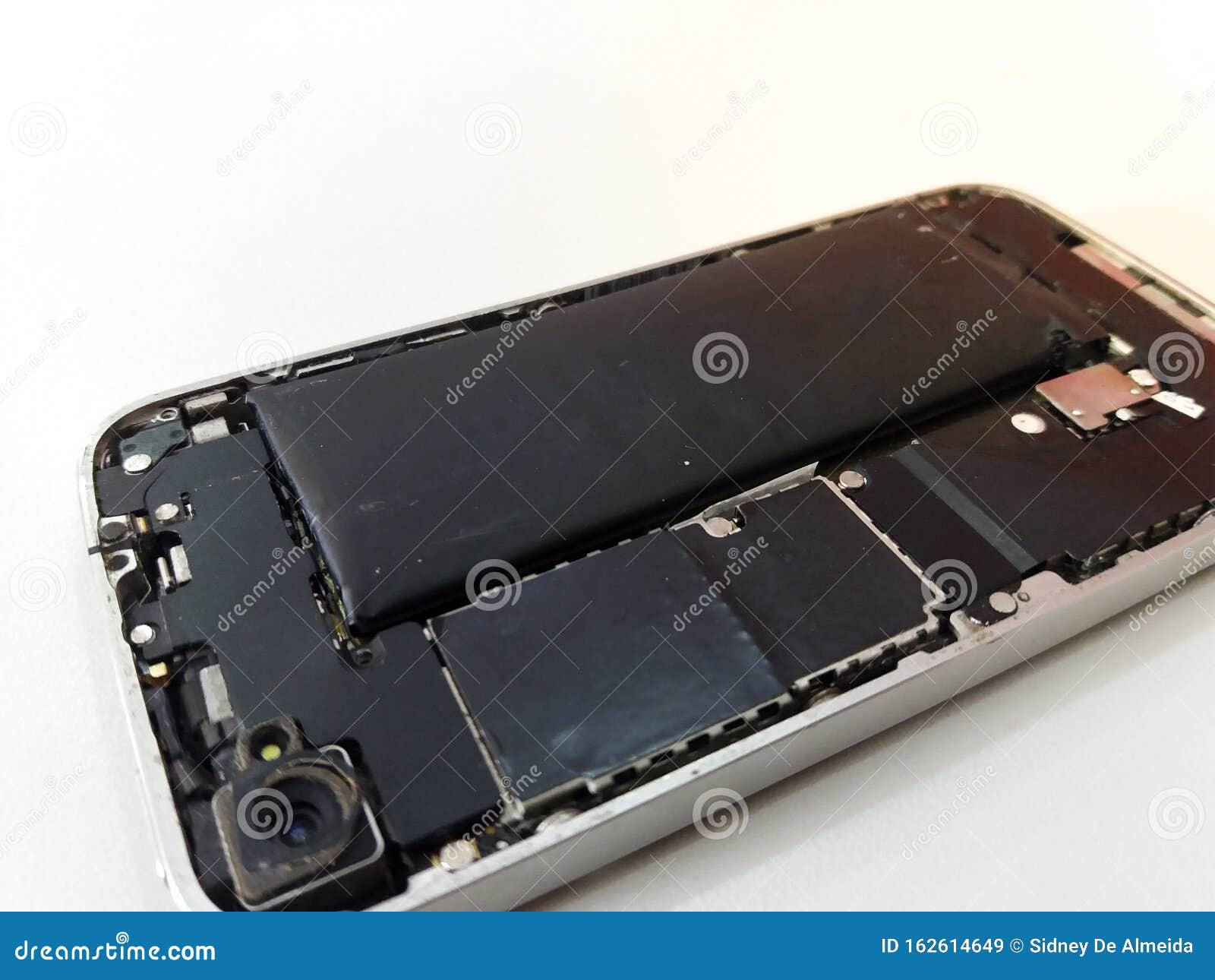 Swollen Mobile Phone Battery Old Damaged Battery Stock Image Image