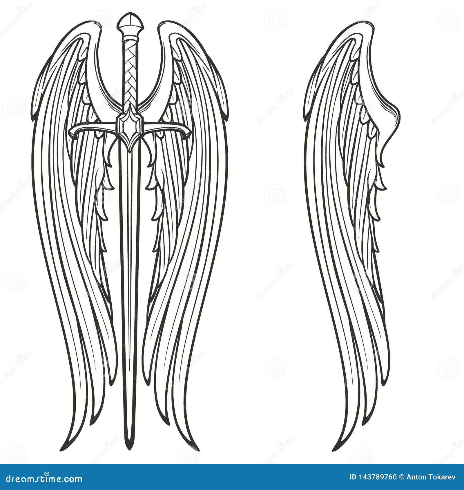 1500 Angel With Sword Stock Photos Pictures  RoyaltyFree Images   iStock  Demon Angel wings