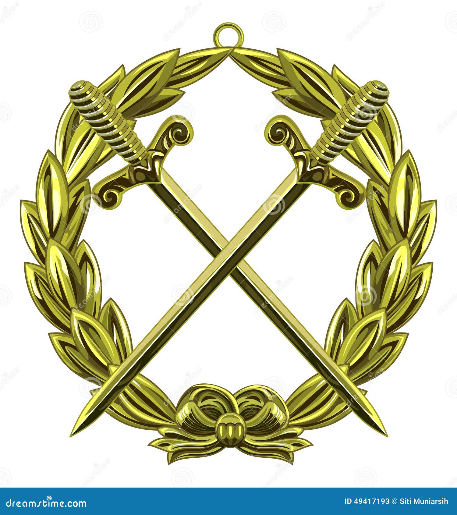 Sword badge stock illustration. Illustration of emblem - 49417193