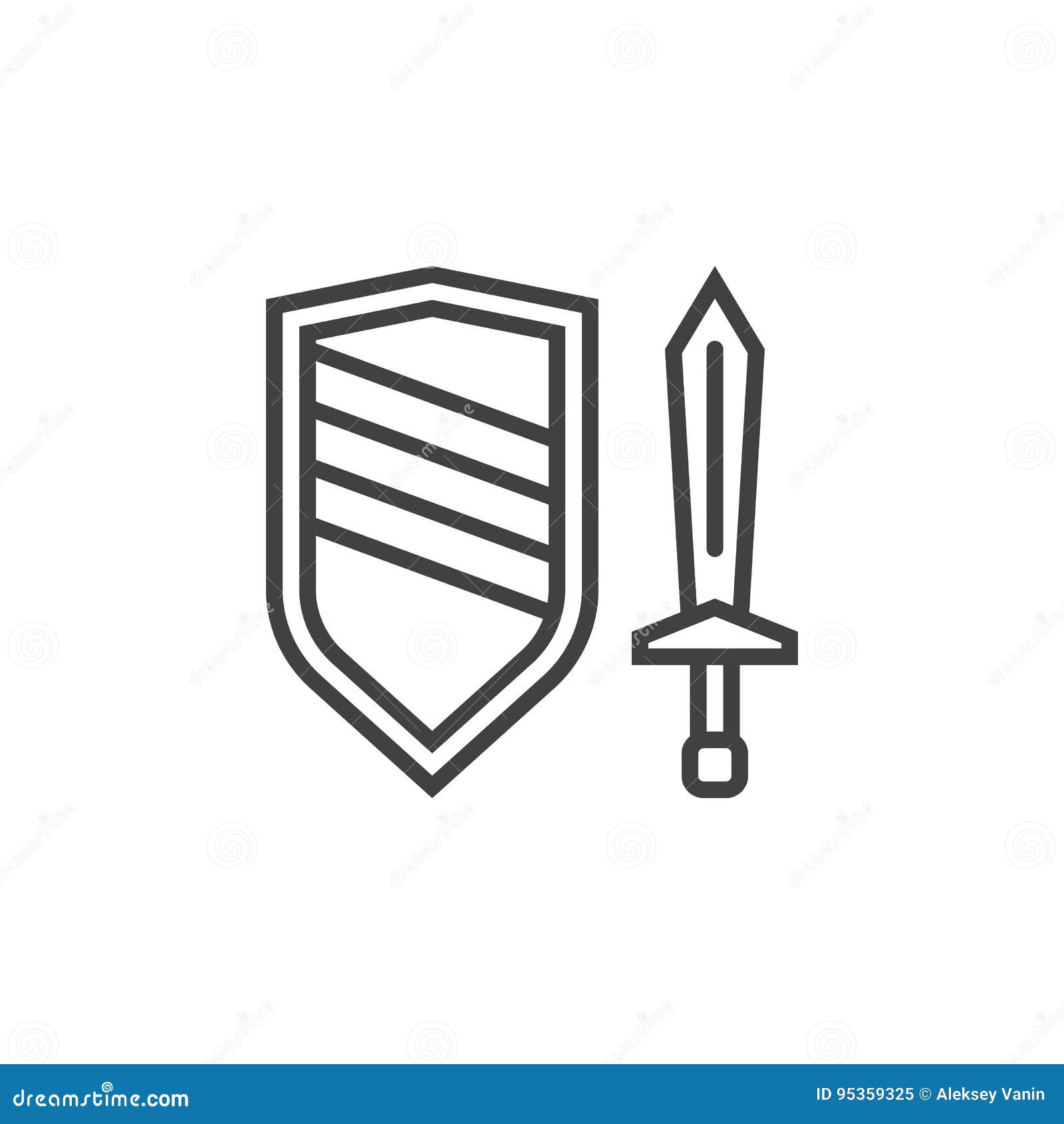 Sword Flaticons Lineal Color icon