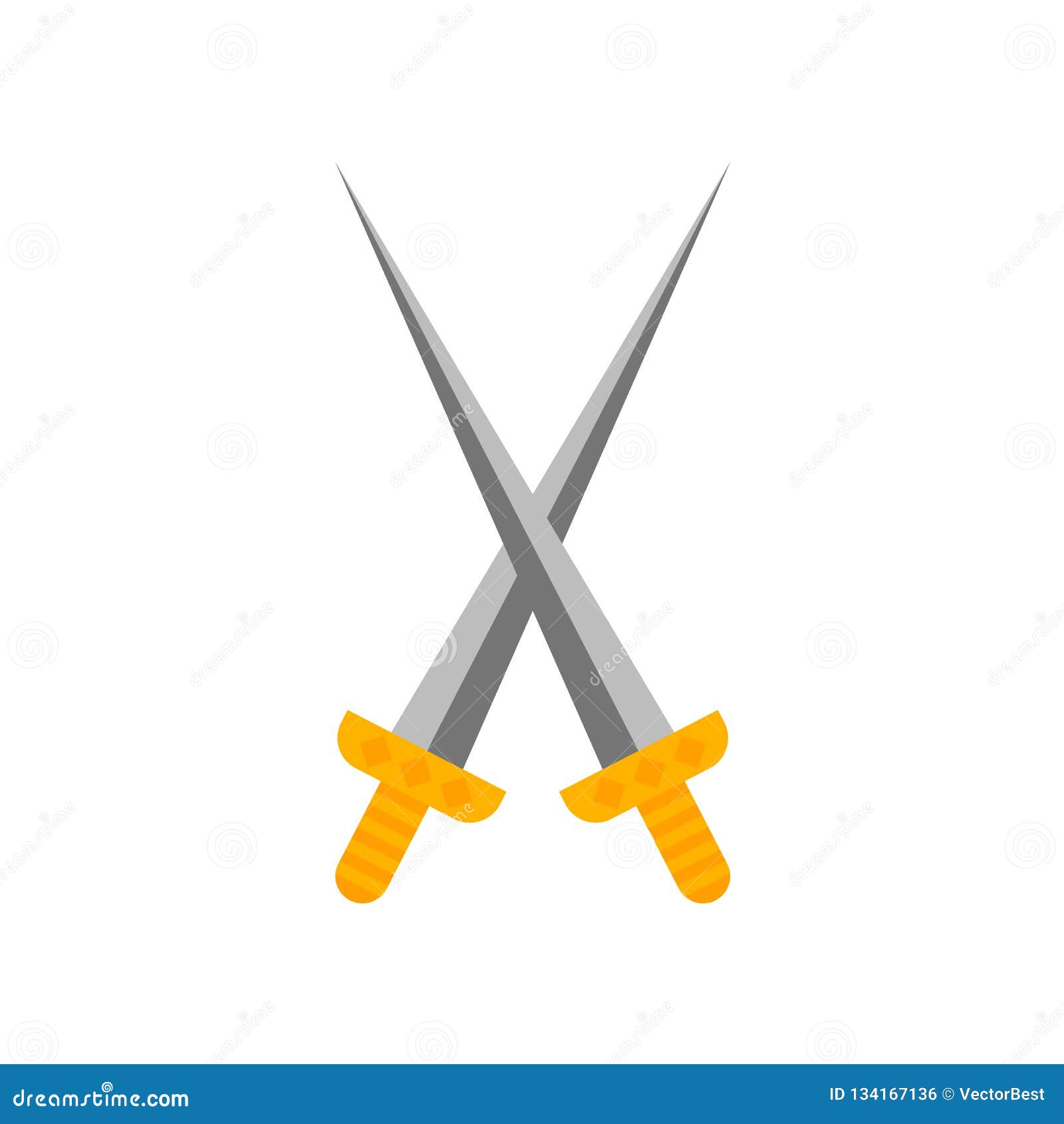 Crossed swords vector flat icon. Isolated swords emoji illustration Stock  Vector