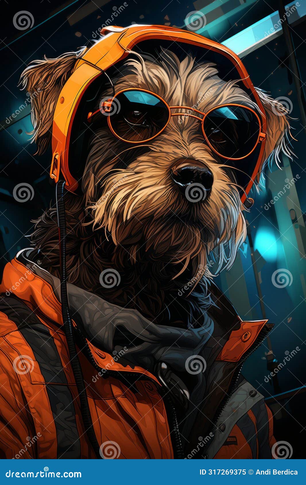 syd mead cyber canine: glen of imaal terrier