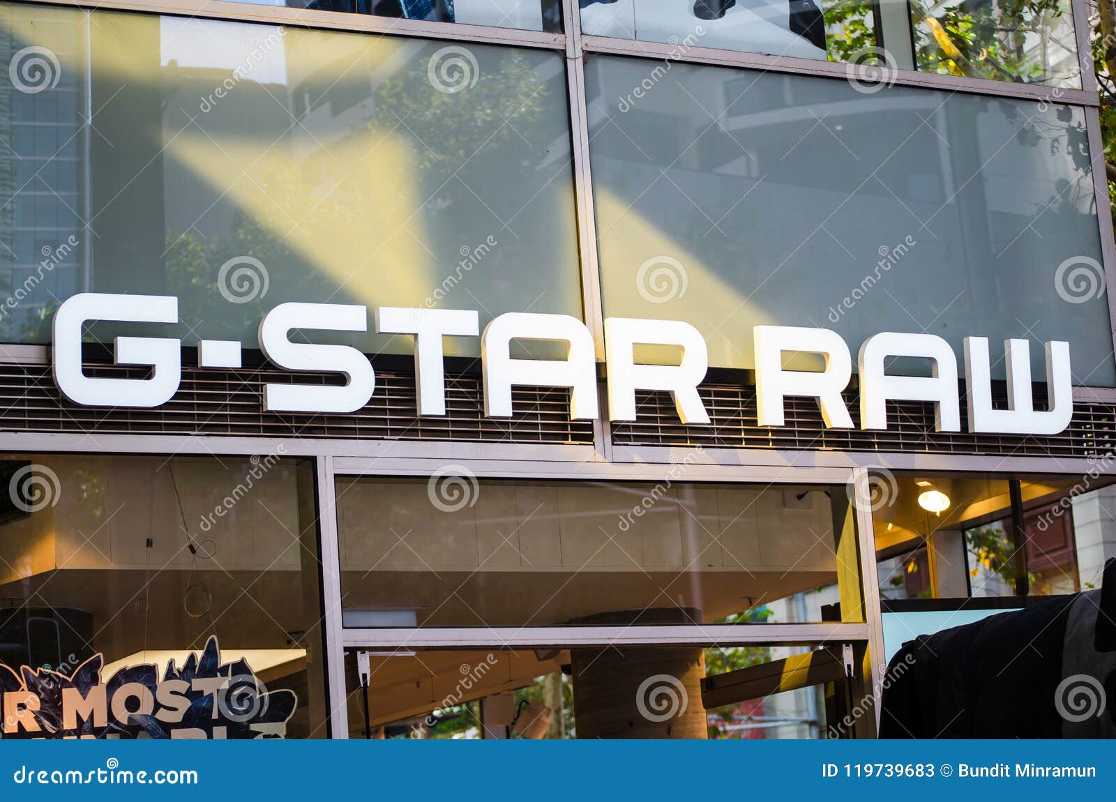 A Business Logo Sign Of `G-star Raw