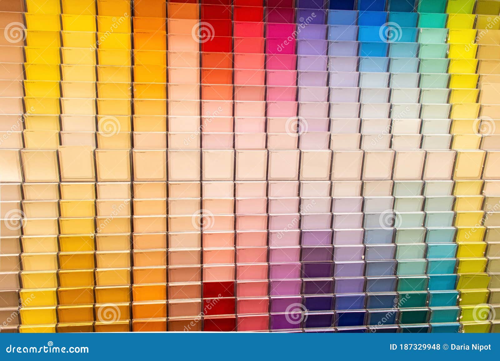 Paint Swatches Color Samples On Display At Bunnings Warehouse Store