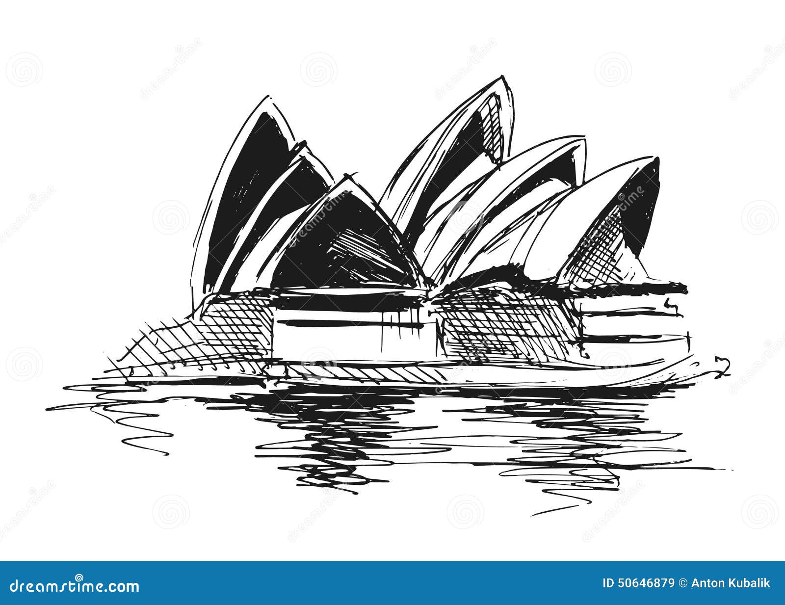 Premium Vector | Sydney opera house detailed architecture line art