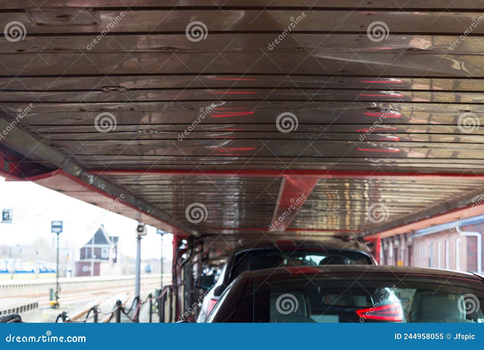 The SyltNiebÃ¼ll Car Train Stock Image Image of deutschland, drive