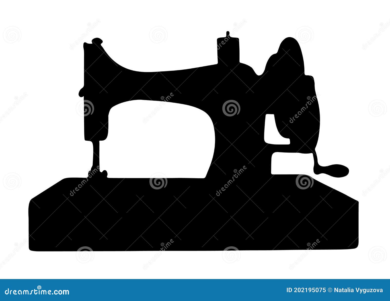 Symaskin Av Gammaldags Maskiner För Syning Och Reparation Av Kläder. Vektor - Illustration av reparera, bild: 202195075